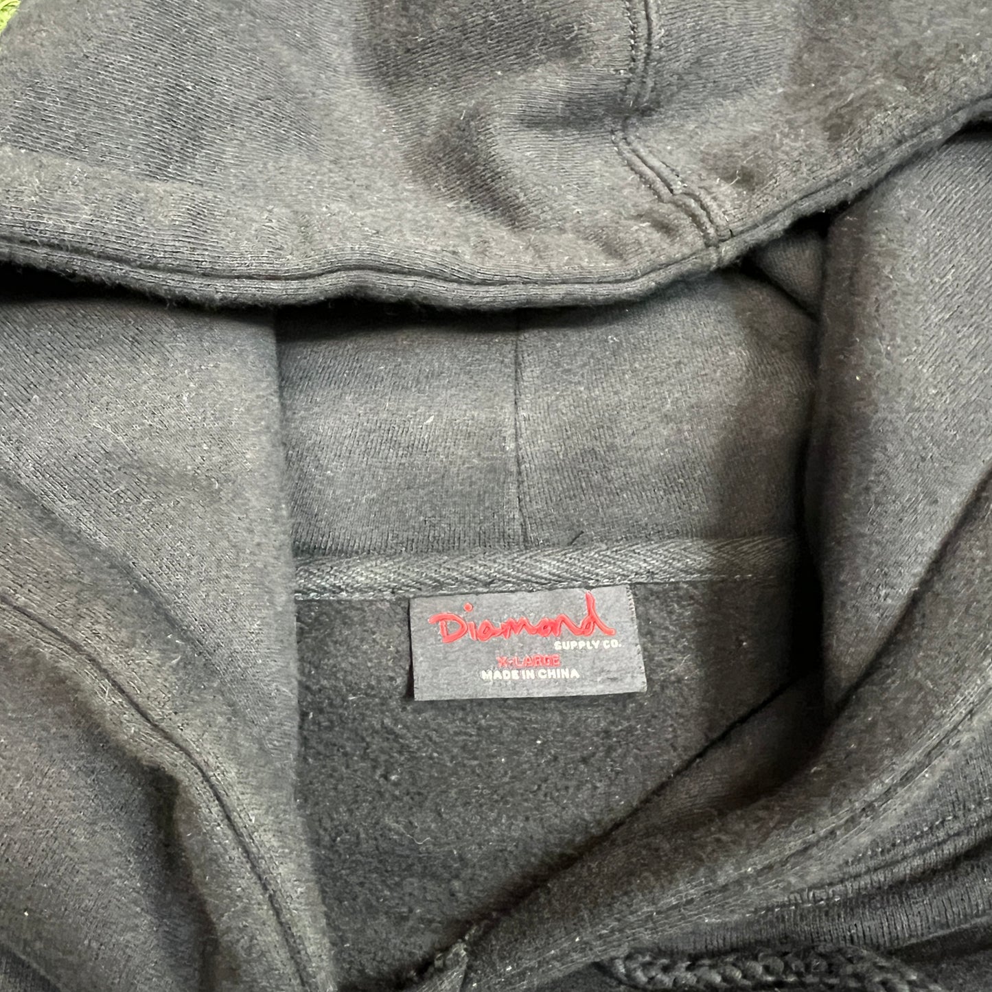 Travis Scott Diamond Supply Flame Album Cover Black Hoodie Size XL USED x11497