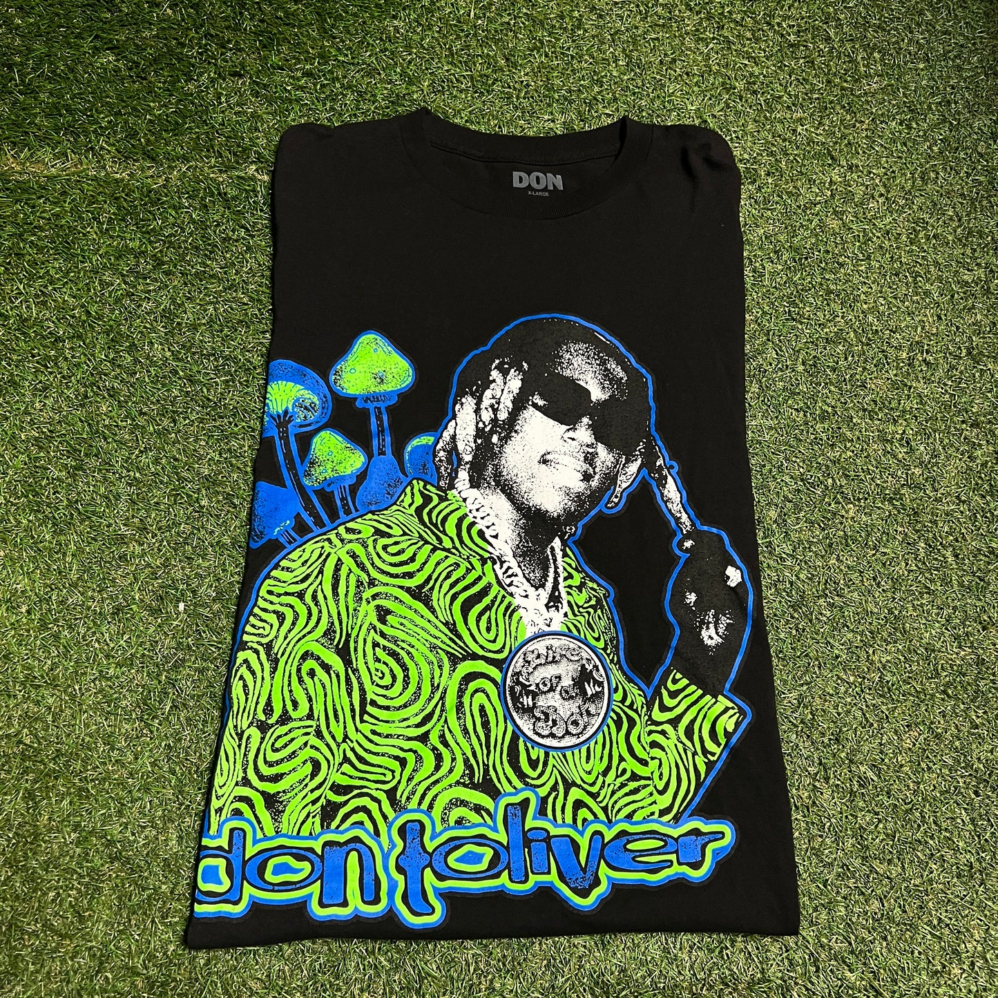 Don Toliver Mushroom Trip Black Tee Size XL USED x13275