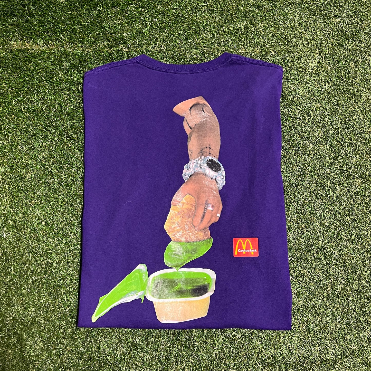 Mcdonalds Cactus Jack Cactus Sauce Purple Tee Size XL USED x13282