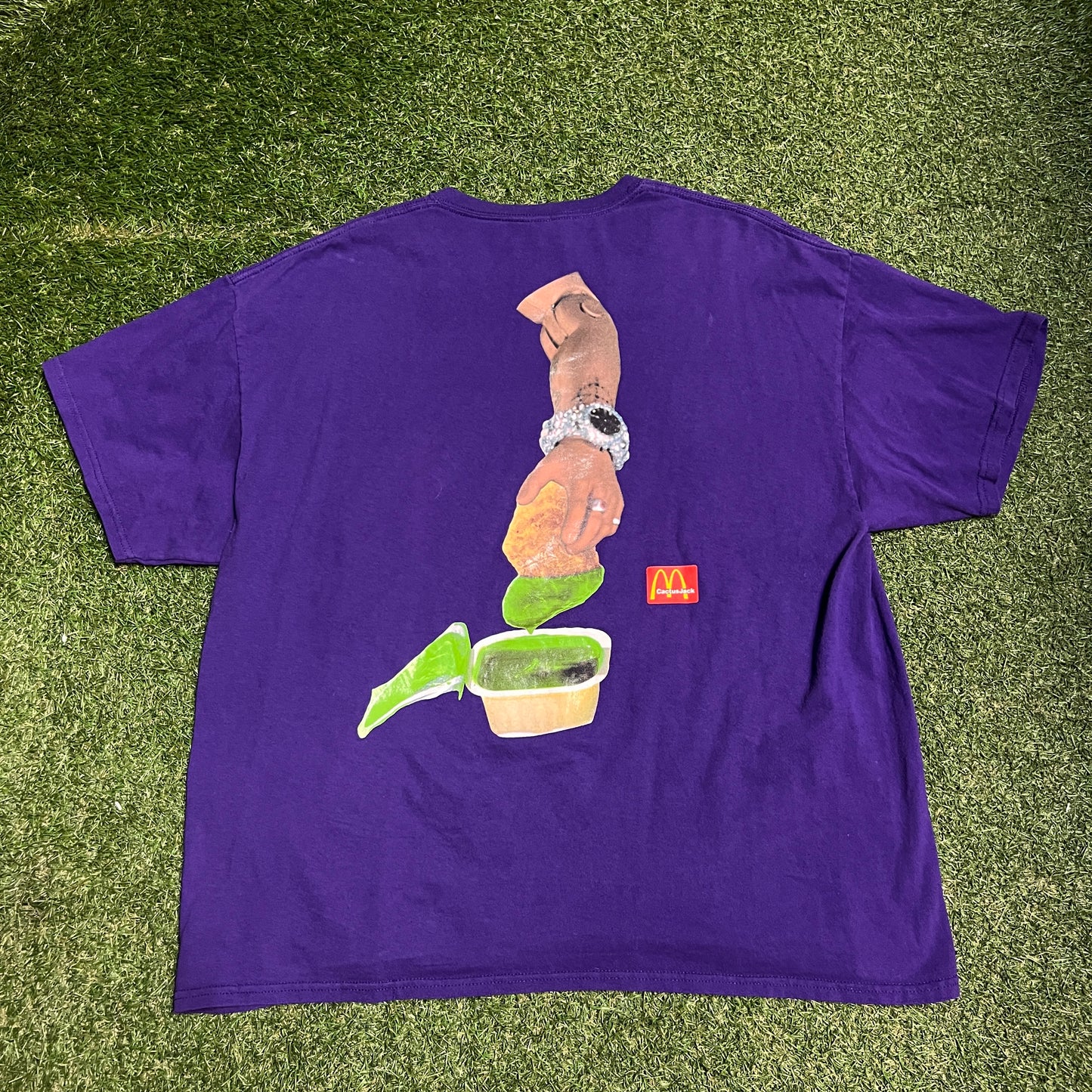 Mcdonalds Cactus Jack Cactus Sauce Purple Tee Size XL USED x13282