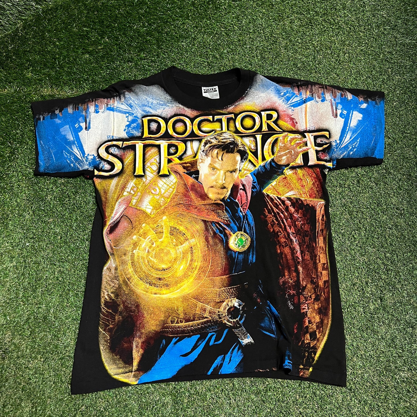 Mordern Doctor Strange AOP Mutli Colored Tee Size XL USED x13281