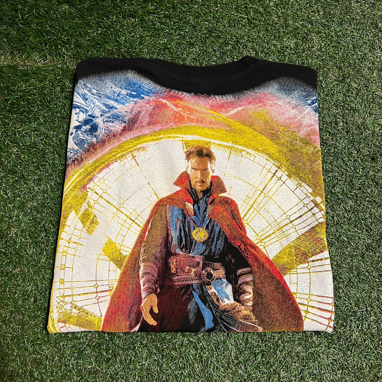 Mordern Doctor Strange AOP Mutli Colored Tee Size XL USED x13281