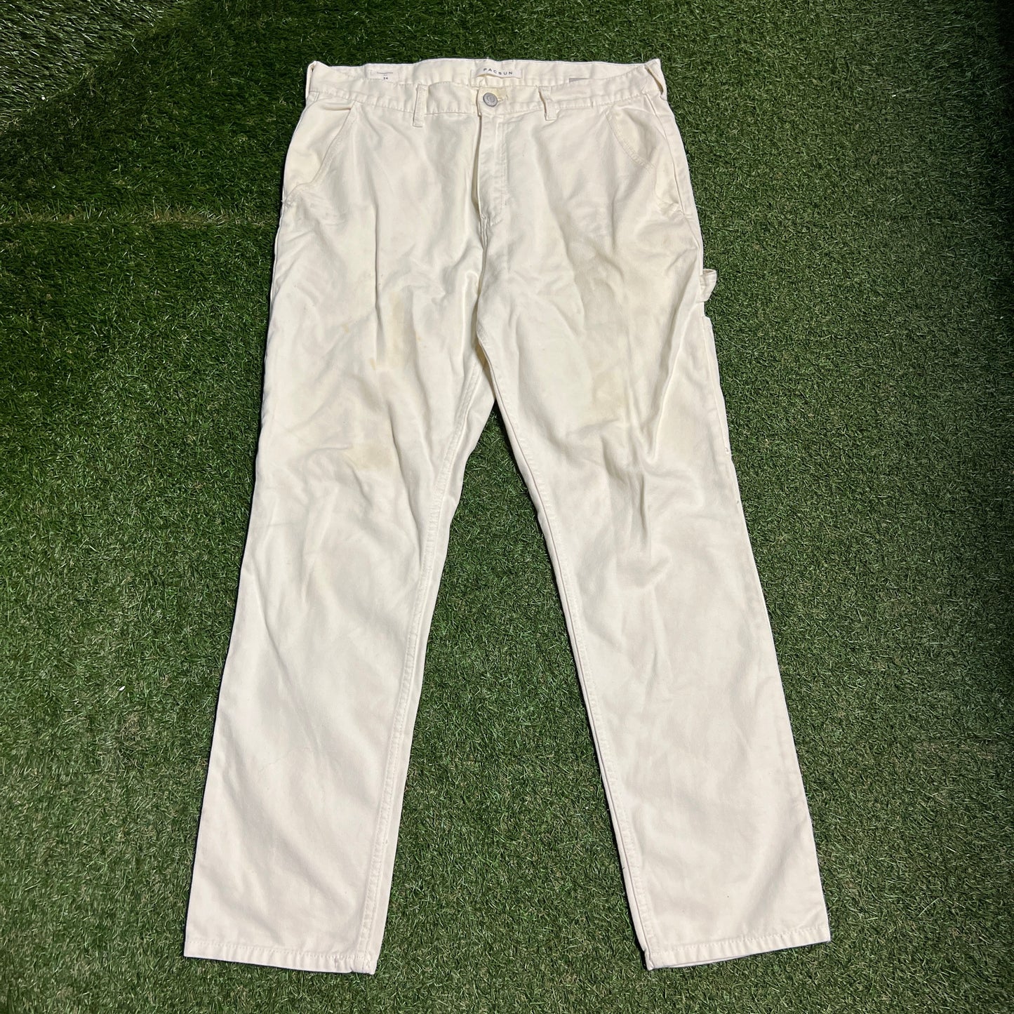 Pacsun Carpenter White Pants Size 34 USED x13285