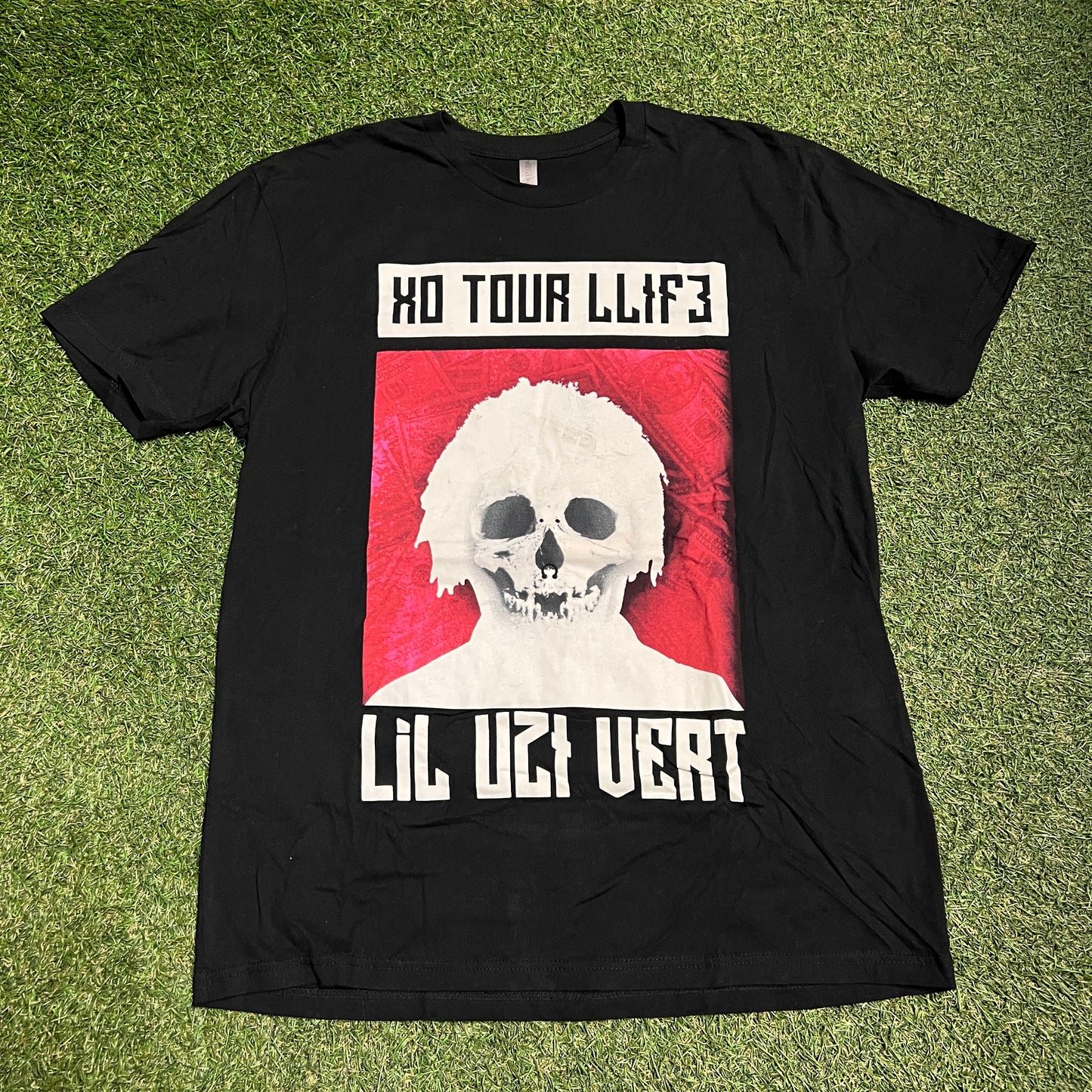 Lil Uzi Xo Tour Life Xray Black Tee Size Large USED v2800