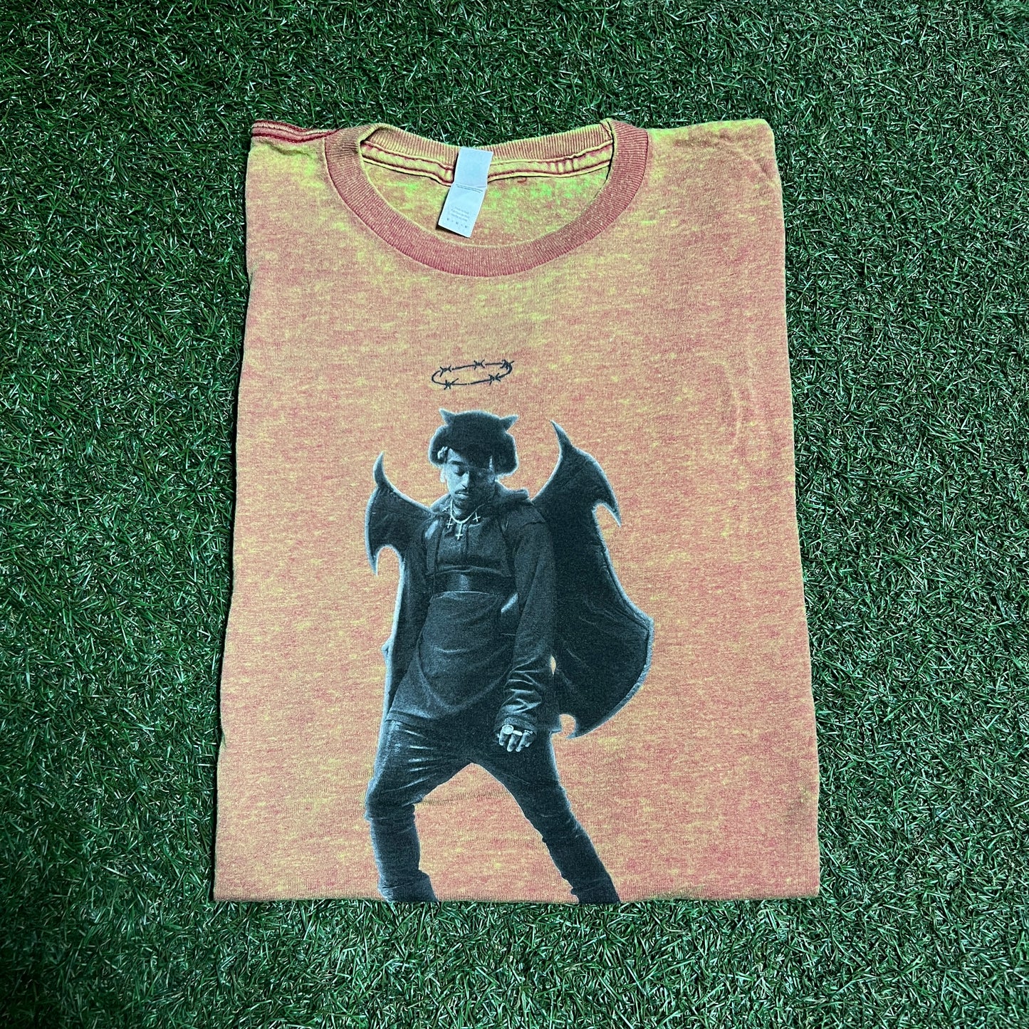 Lil Uzi Orange Devil Orange Tee Size Medium USED x1286