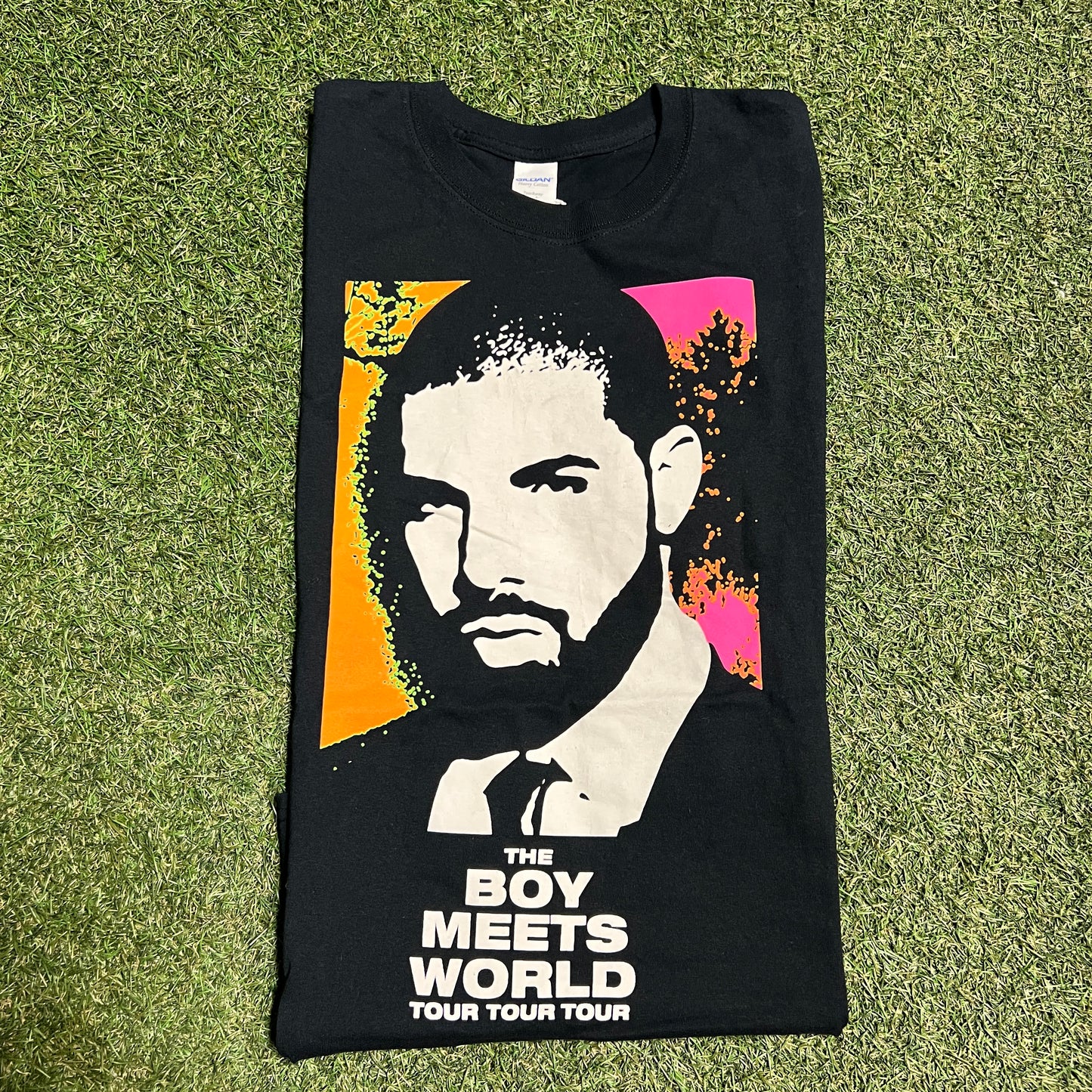 2017 Drake Boy Meets World Tour Black Tee Size Large USED x2092