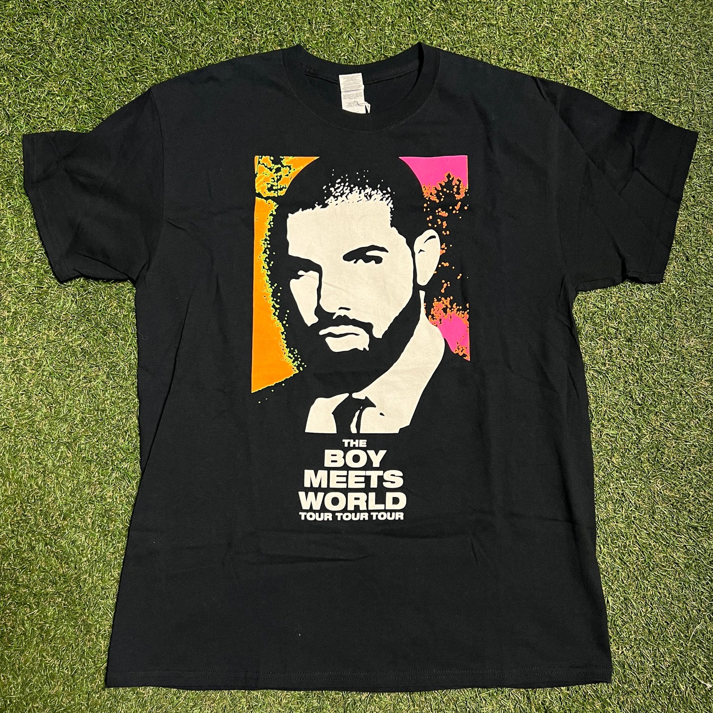 2017 Drake Boy Meets World Tour Black Tee Size Large USED x2092