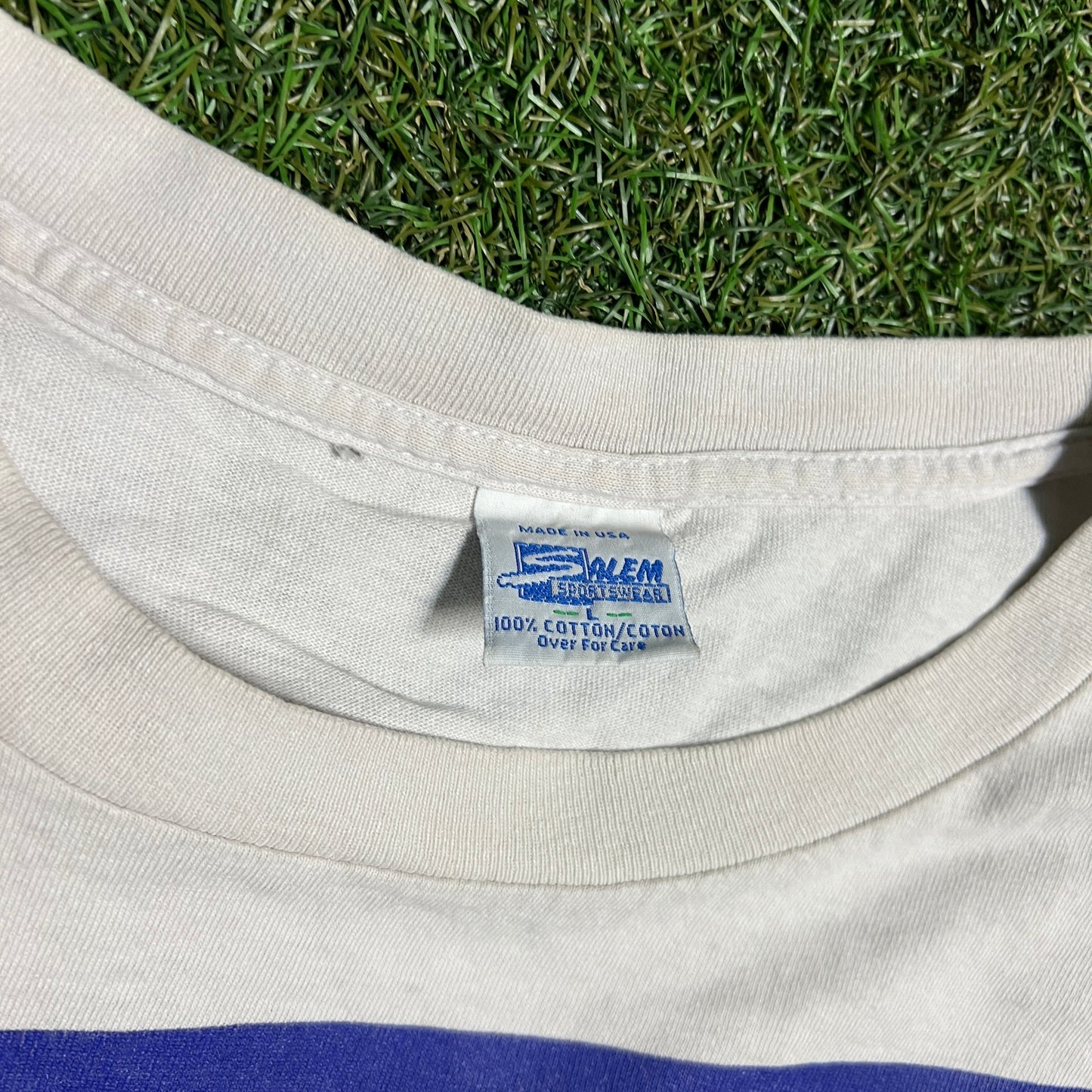 1994 World Cup Peter Max Stamp White Tee Size Large USED v14057