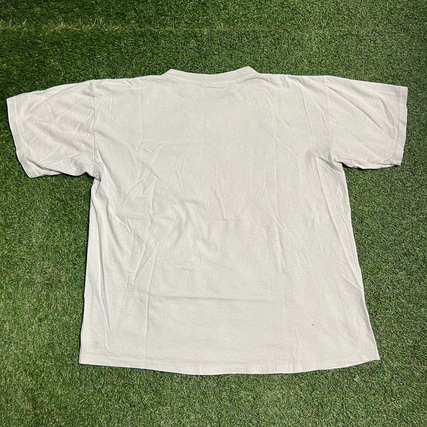 1994 World Cup Peter Max Stamp White Tee Size Large USED v14057