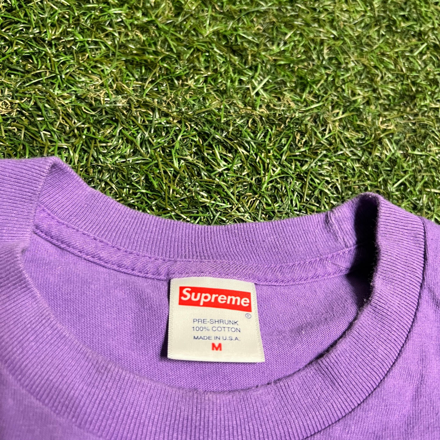 Supreme Box Logo Purple Longsleeve Size Medium USED x11568
