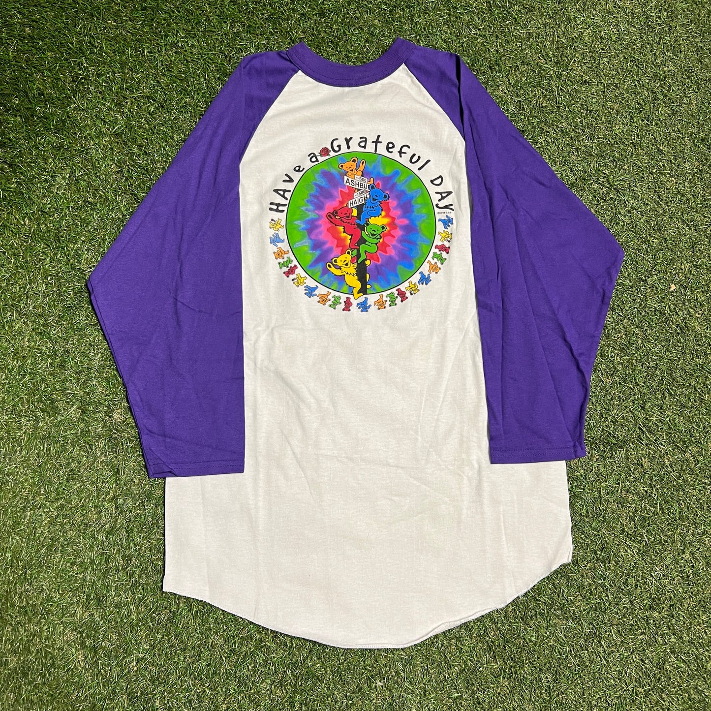 1992 Grateful Dead Recycle World White/Purple Longsleeve Size Medium NEW v15883