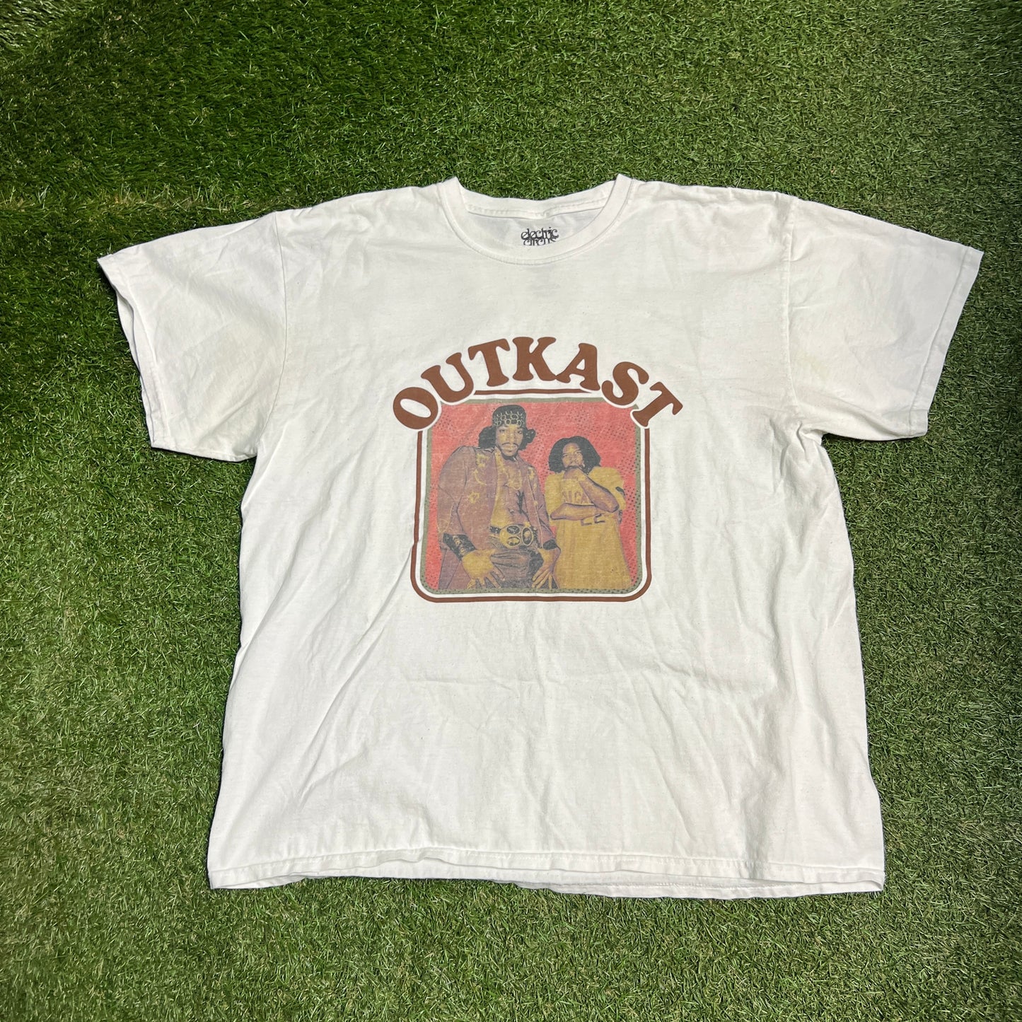 Outkast Portrait Tee White Size XL USED v14063