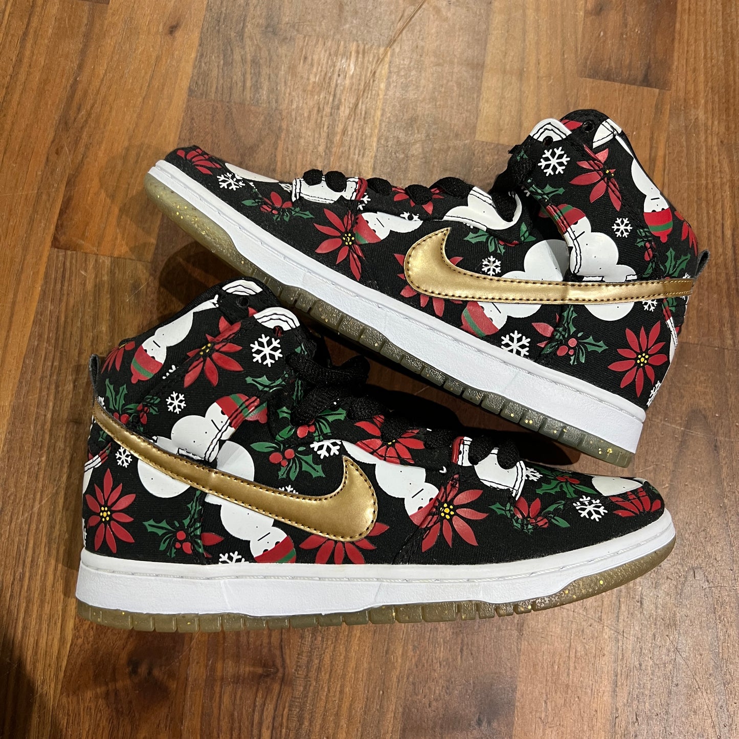 Nike SB Black Ugly Christmas Sweaters Size 6 USED REPLACEMENT BOX s1571