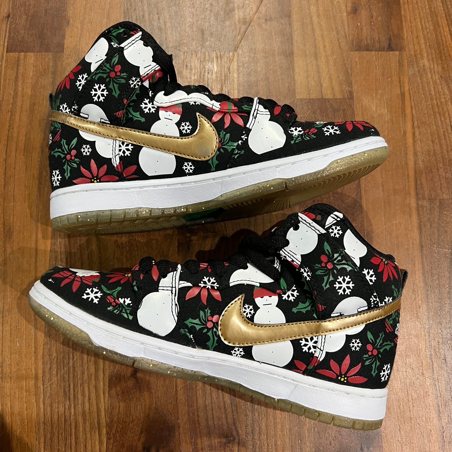 Nike SB Black Ugly Christmas Sweaters Size 6 USED REPLACEMENT BOX s1571