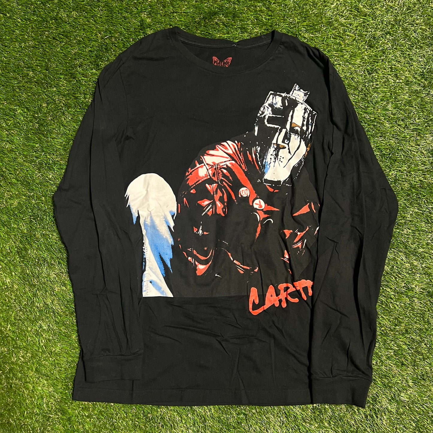 Playboi Carti Knight Black Long Sleeve Tour Size Large USED v2718