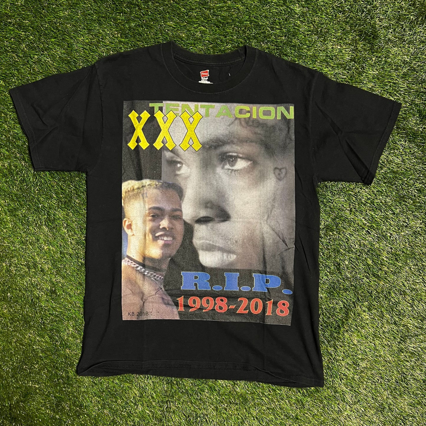 XXX Tentacion RIP Black Tee Size Medium USED v4358