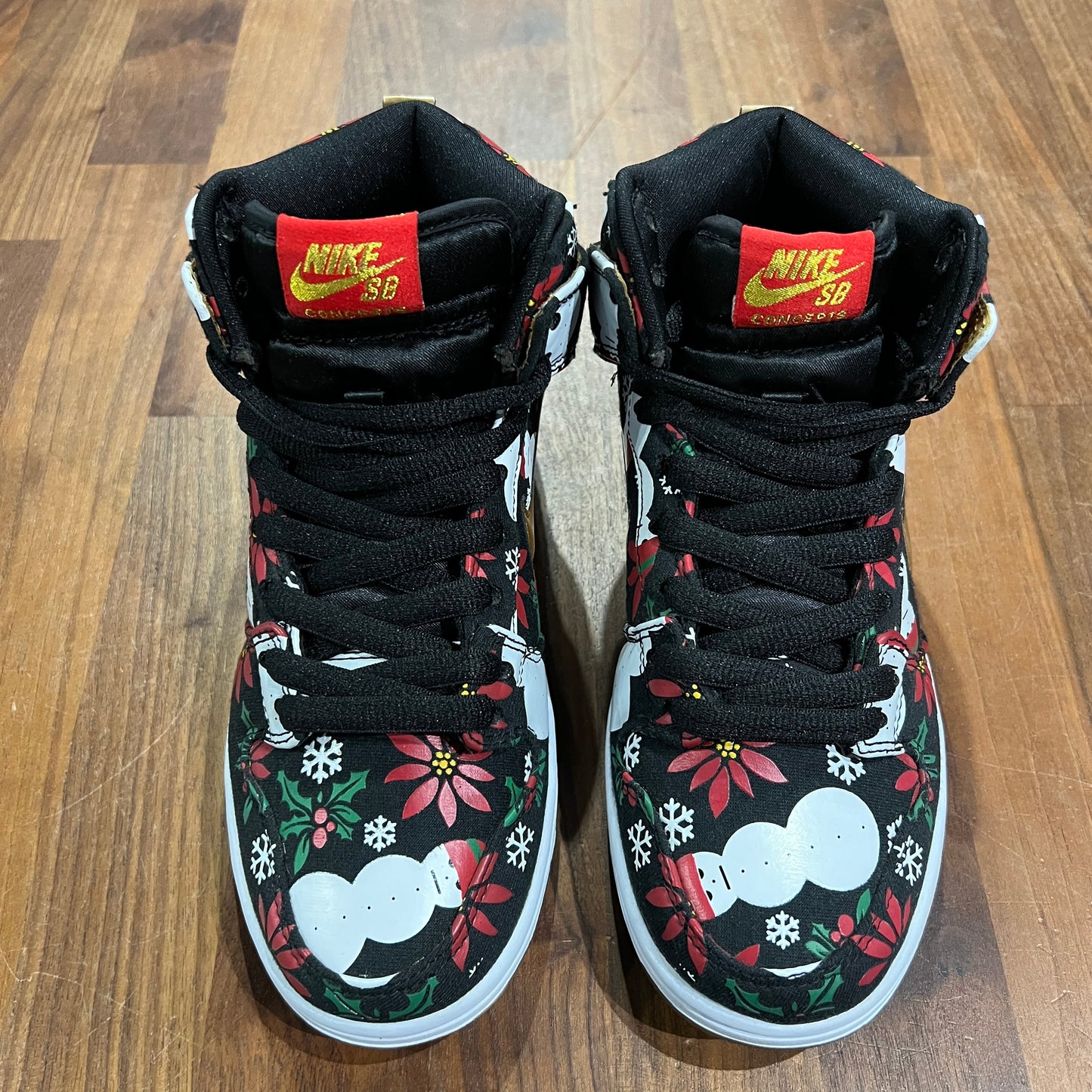 Nike SB Black Ugly Christmas Sweaters Size 6 USED REPLACEMENT BOX s1571