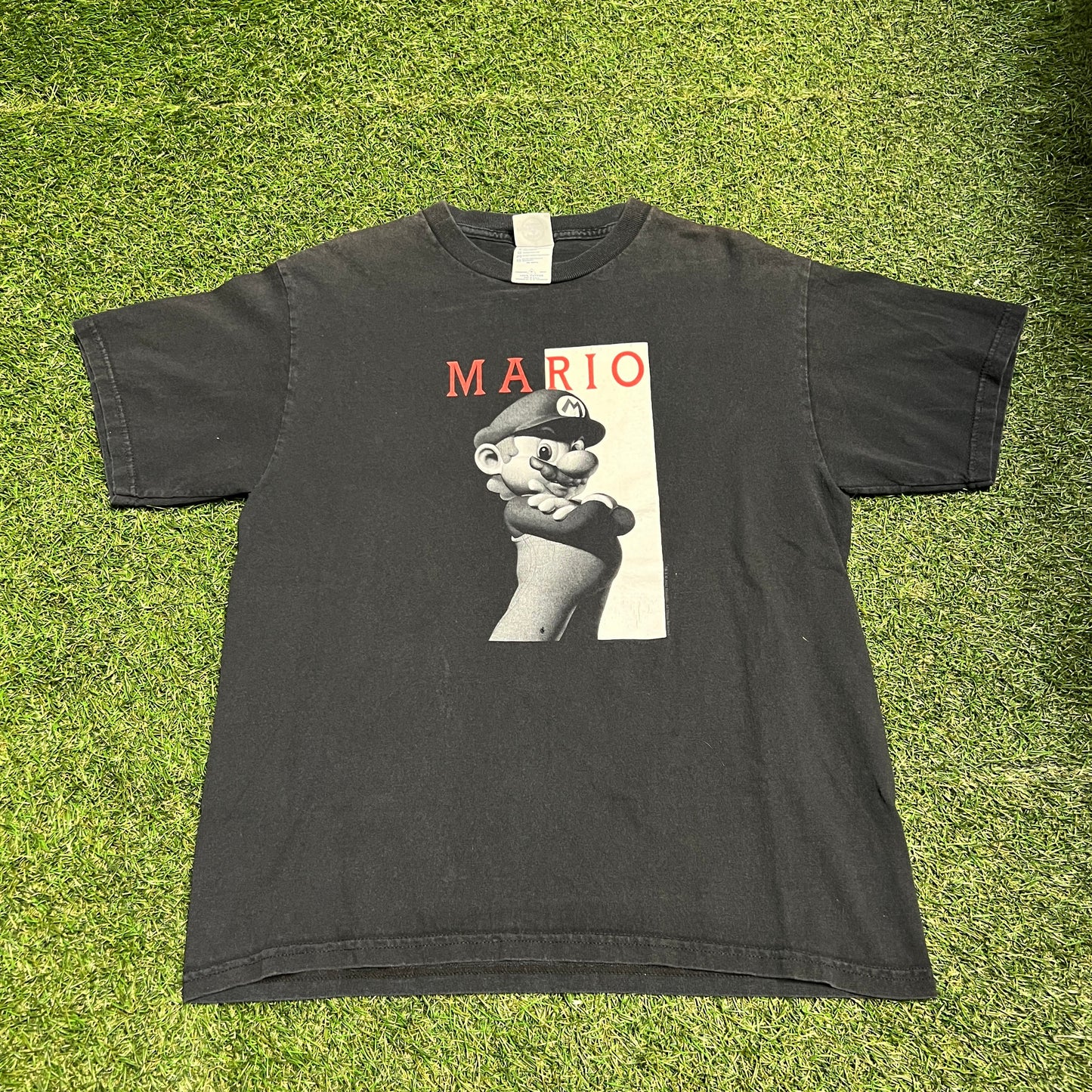 Mario Scarface Black Tee Size Medium USED v13881