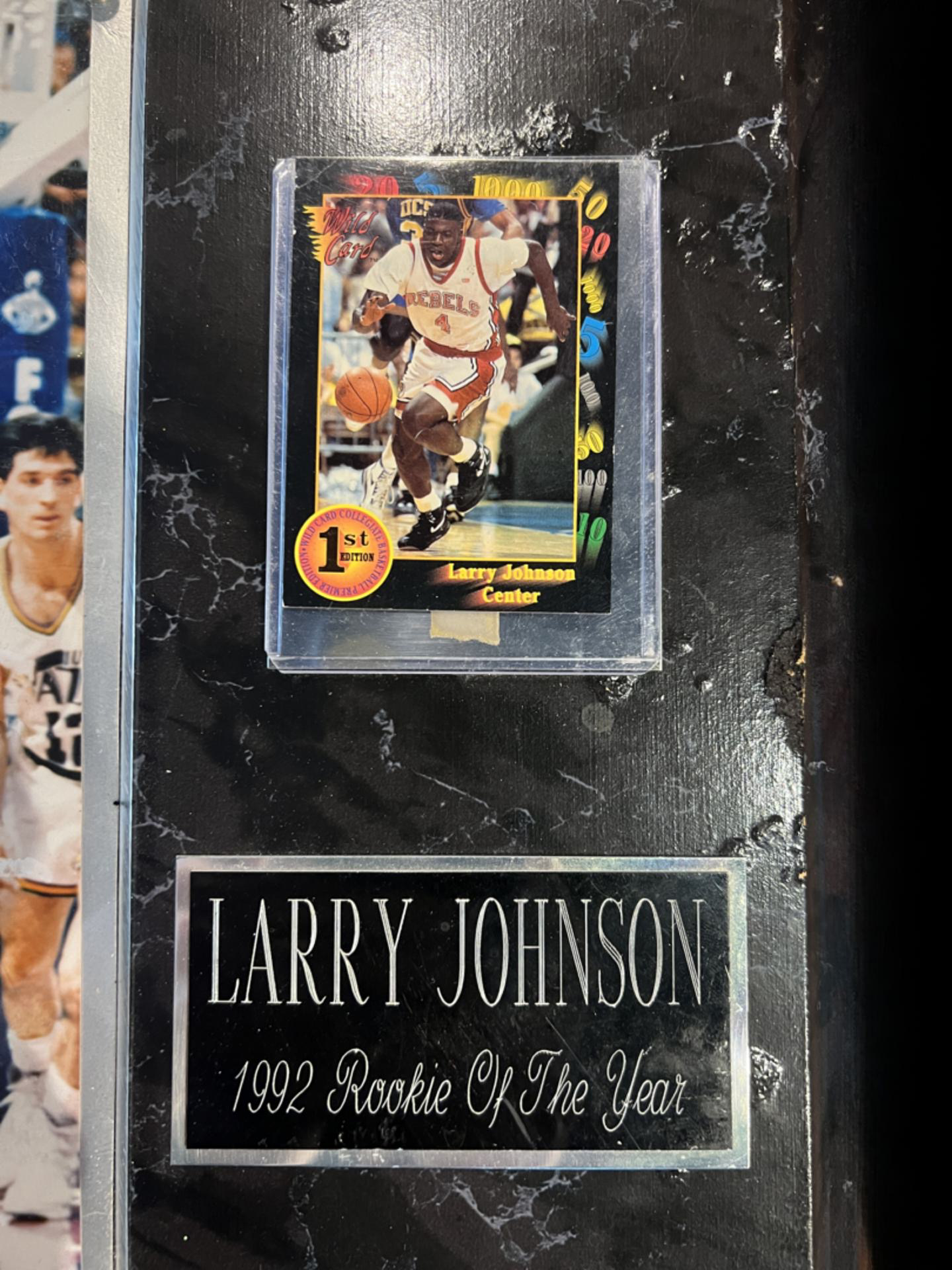 Larry Johnson 1992 rookie year picture framed