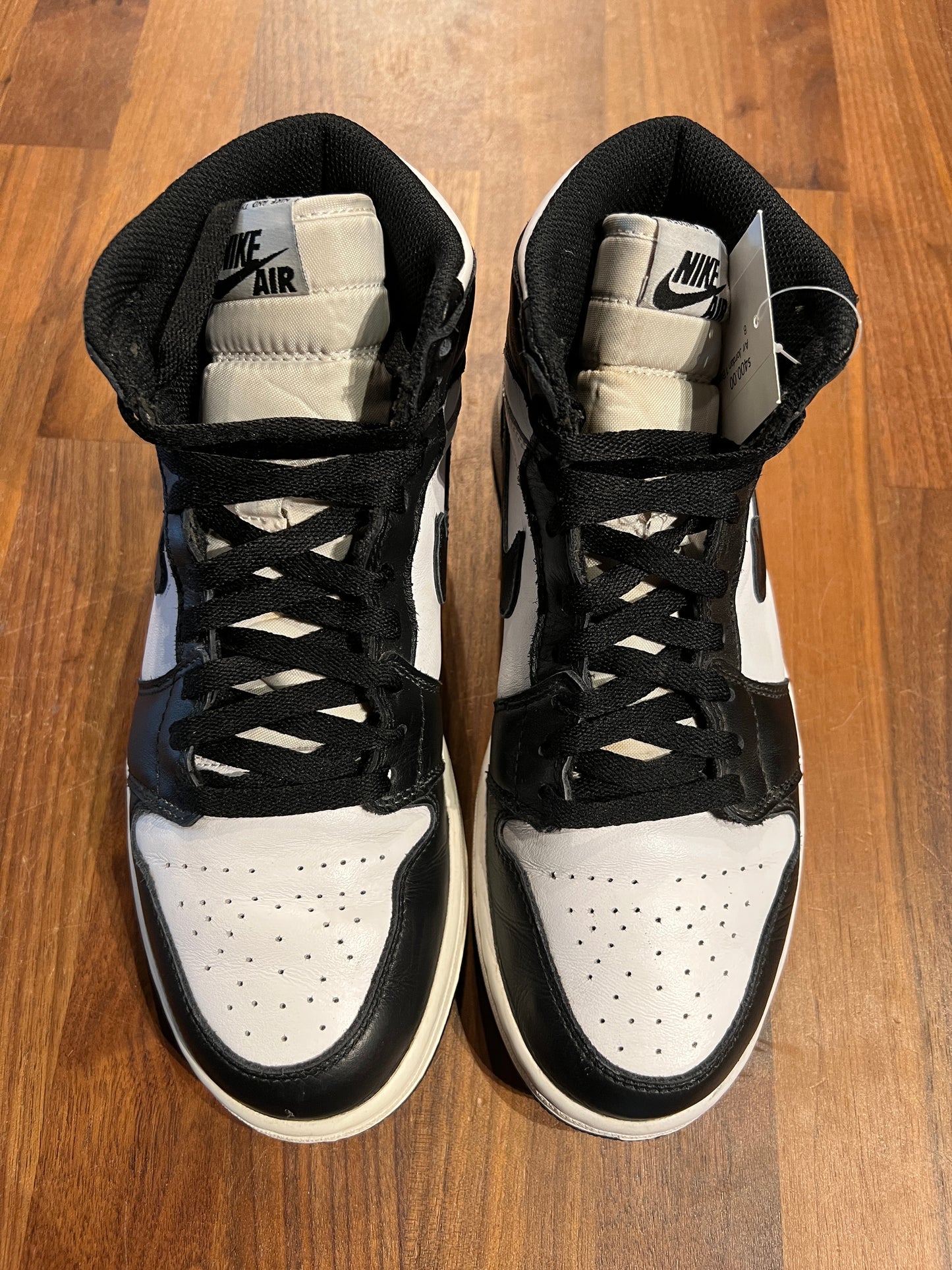 Air Jordan 1 Black White 2014 Size 8 USED s4622