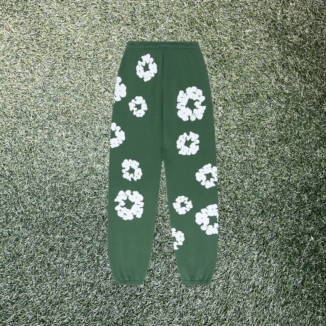 Denim Tears Cotton Wreath Green Sweatpants Size Medium NEW x8945