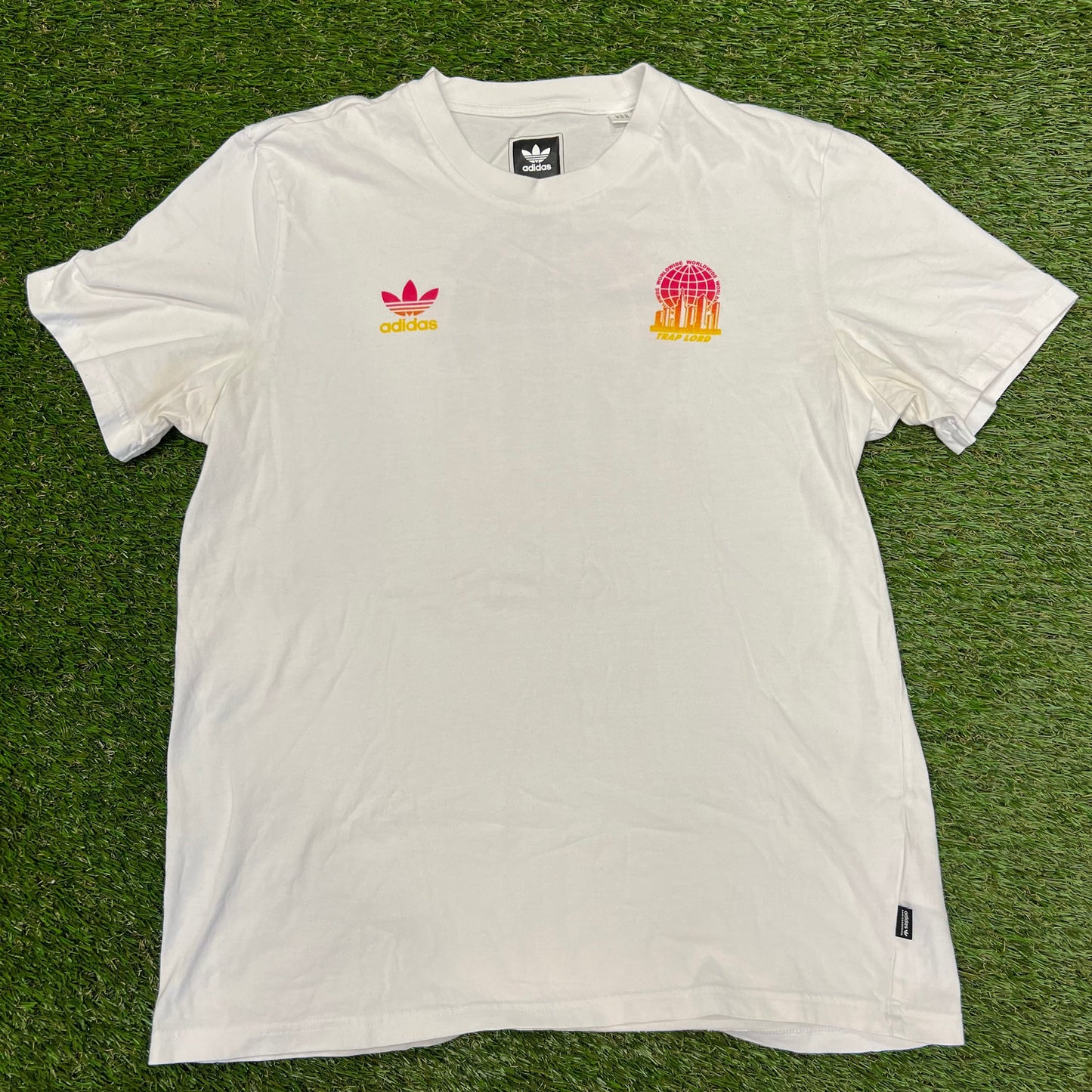 Adidas asap ferg trap lord world wide tee white Size Large USED v12561