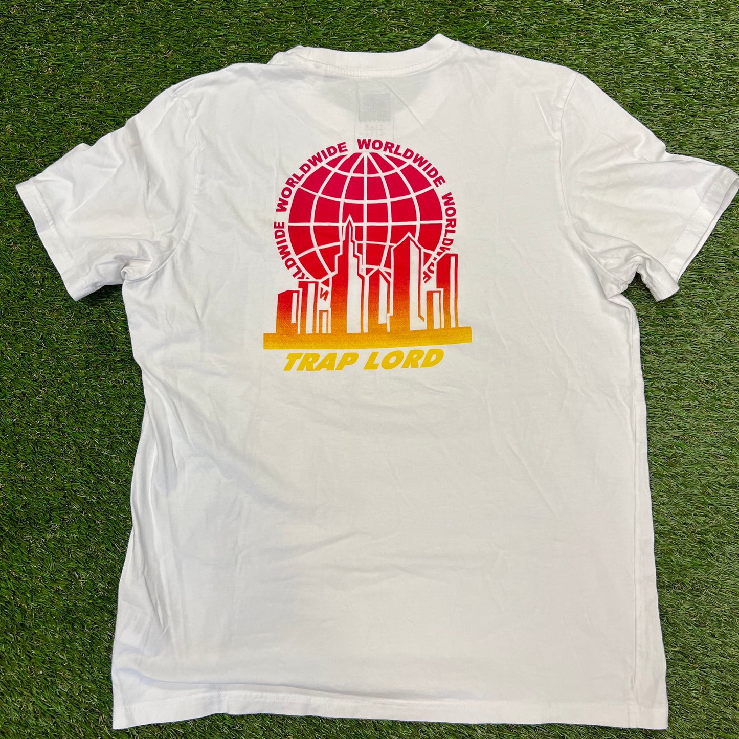 Adidas asap ferg trap lord world wide tee white Size Large USED v12561