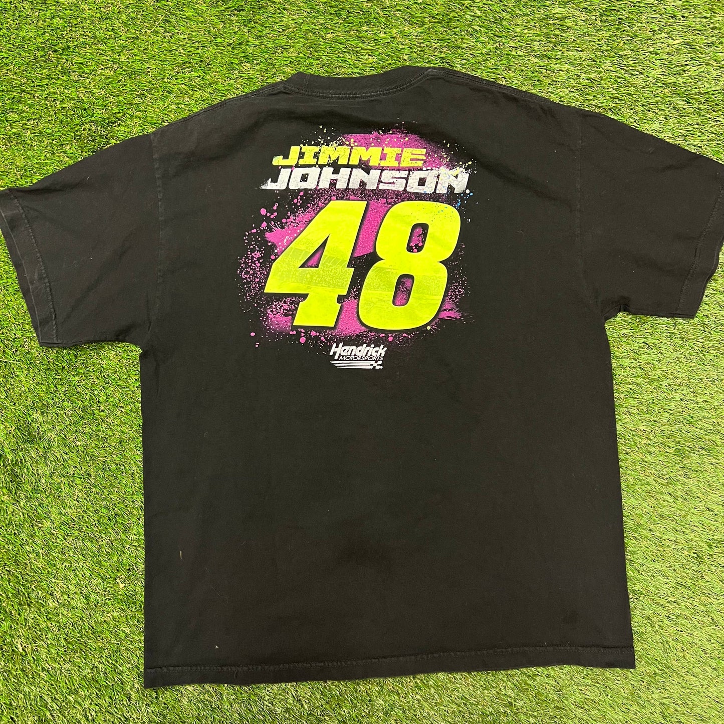 Hendrick Motorsport Jimmie Johnson Racing Black Tee Size XL USED v12572