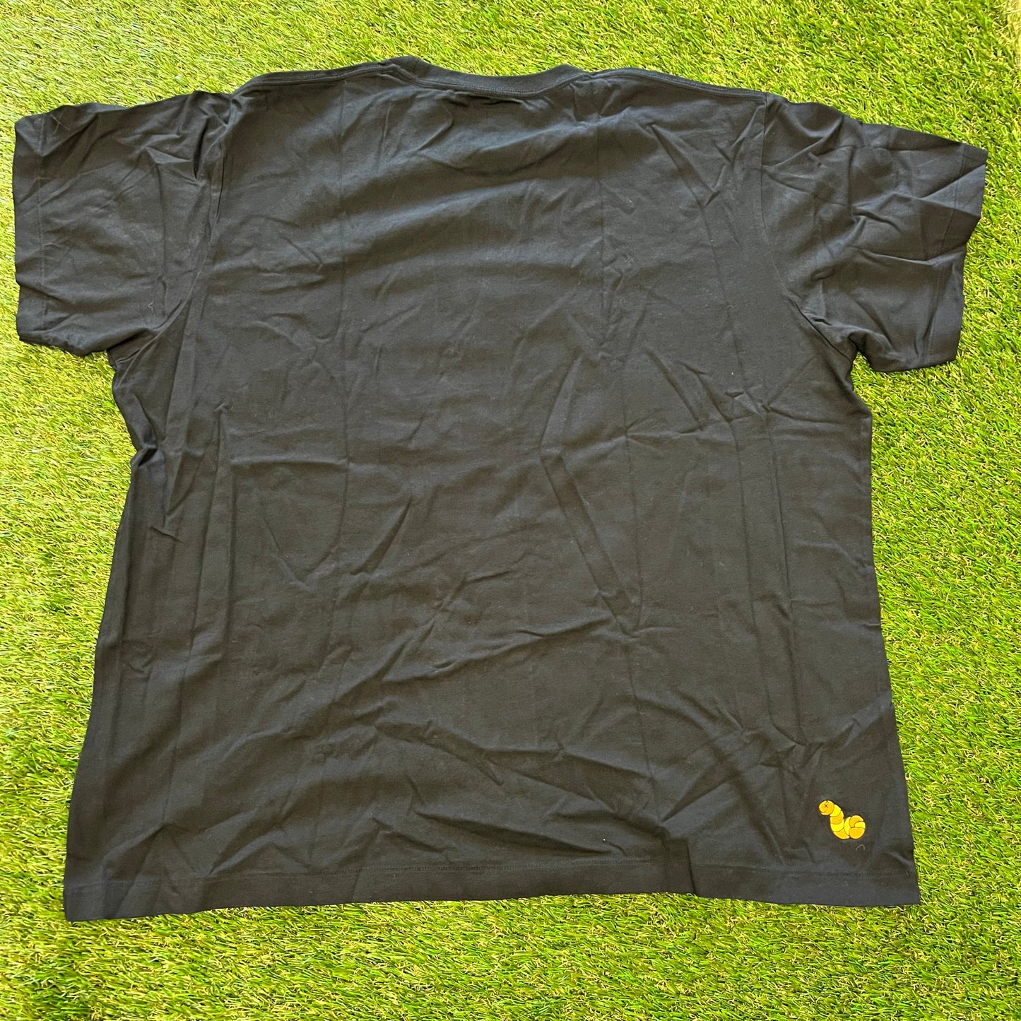 Kaws Sesame ST Uniqlo Outline Trash Can Picture Black Tee Size XXL NEW x9184