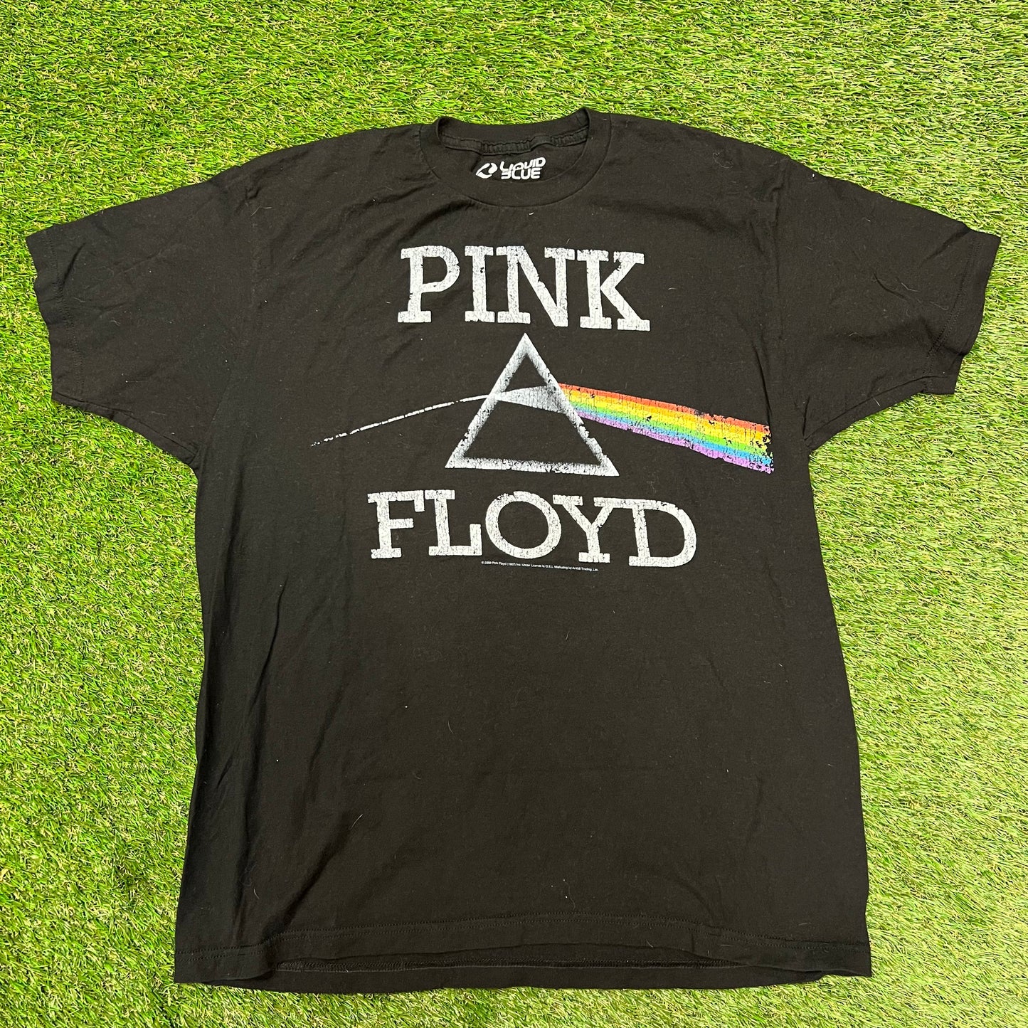 2010's Liqiud Blue Pink Floyd Black Tee Size XL USED v12571