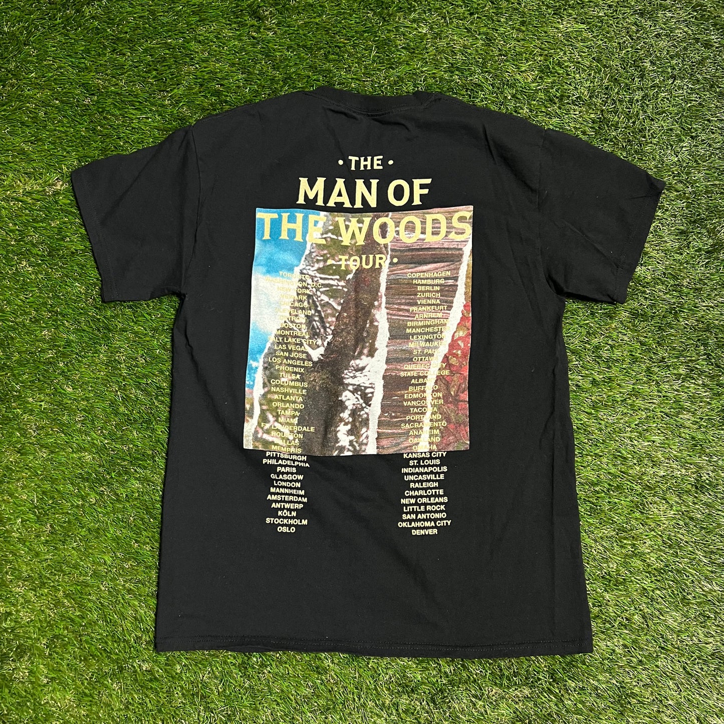 Justin Timberlake The Man of The Woods Tour Black Tee Size Medium USED v12743
