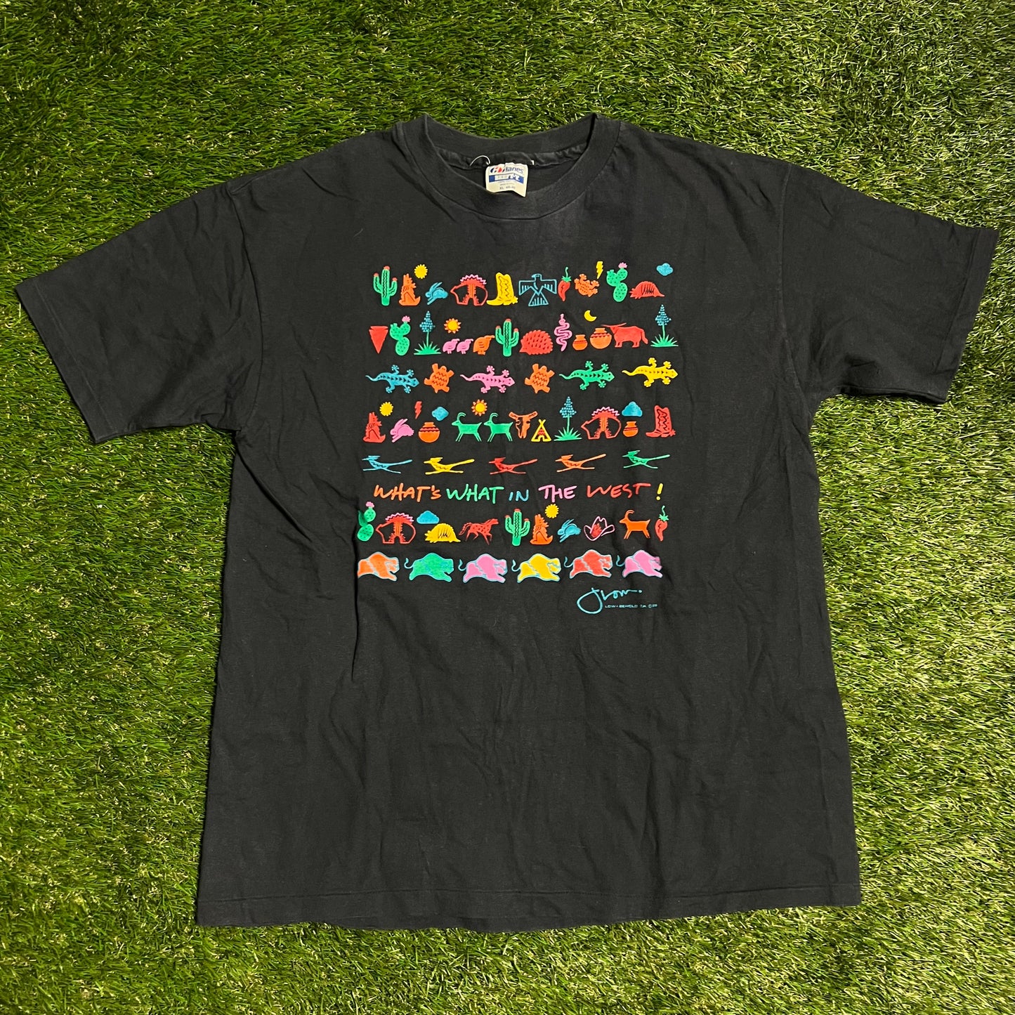 What's What In The West Low + Behold Black Tee Size XL USED V12749