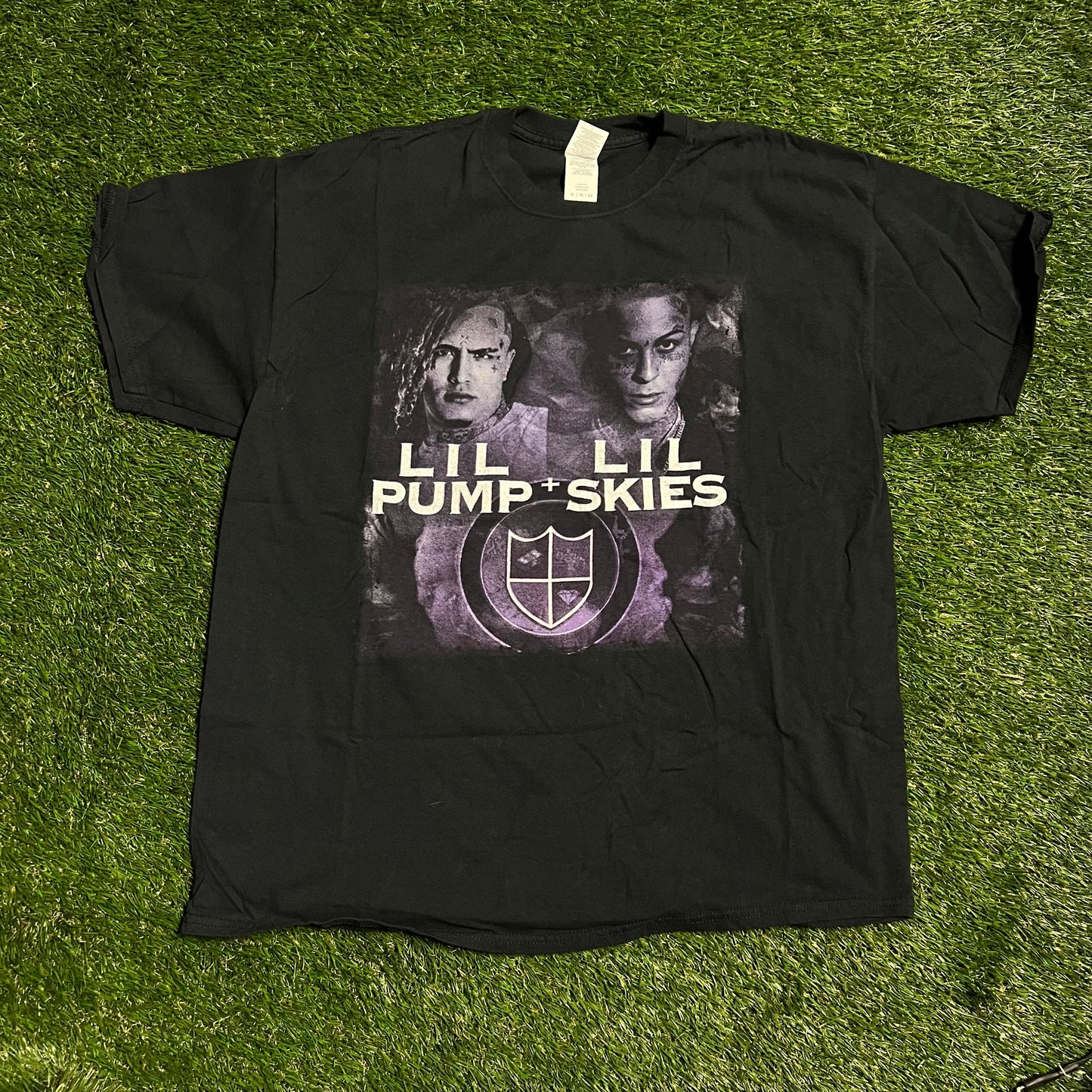 Lil Pump Lil Skies 2019 Tour Black Tee Size XL USED v1682