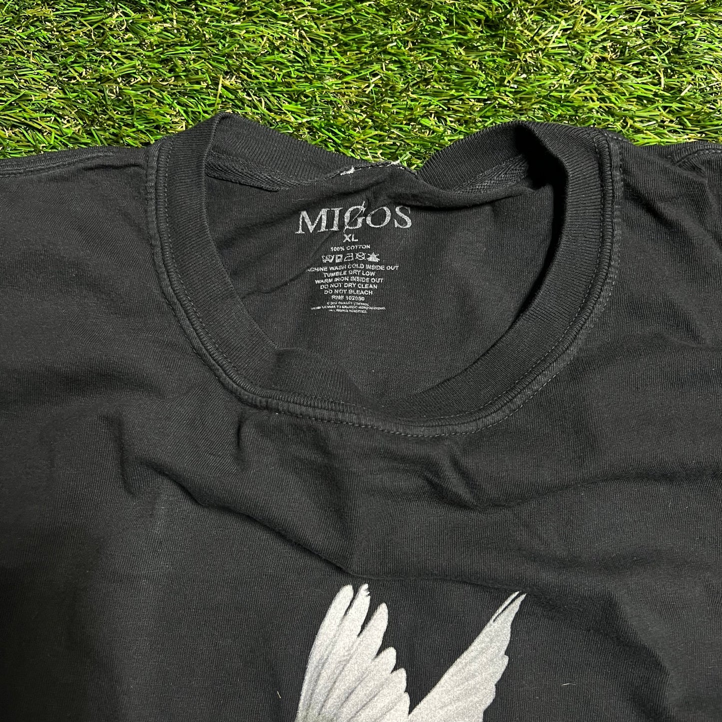 Migos Bird Black Tee Size XL USED v1740