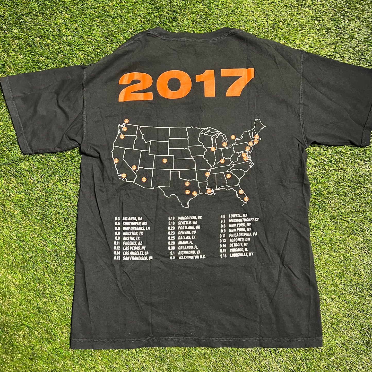 Bryson Tiller Note To Self 2017 Tour Size Large USED v1767