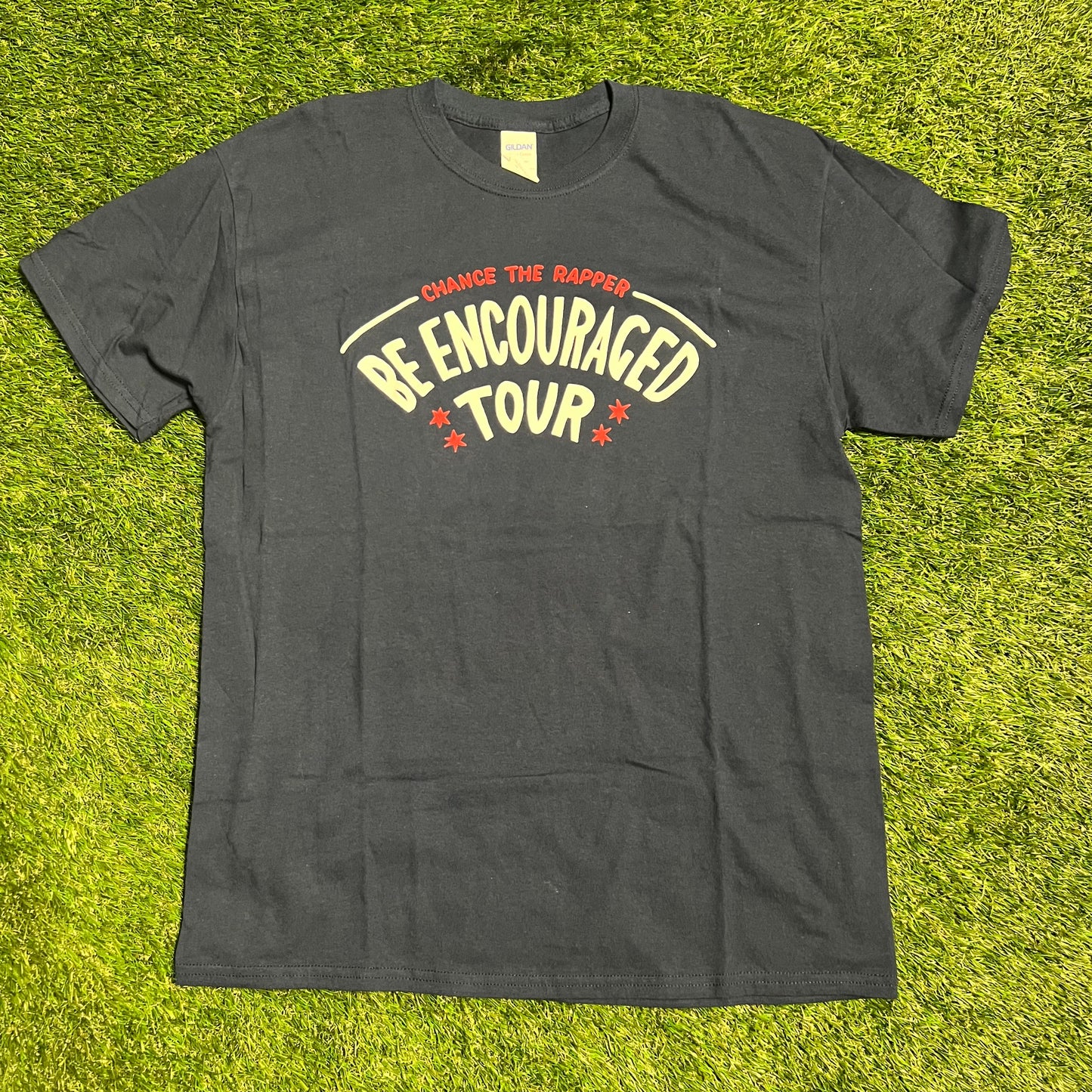Chance Be Encouraged Tour Navy Tee Size Large USED v1983
