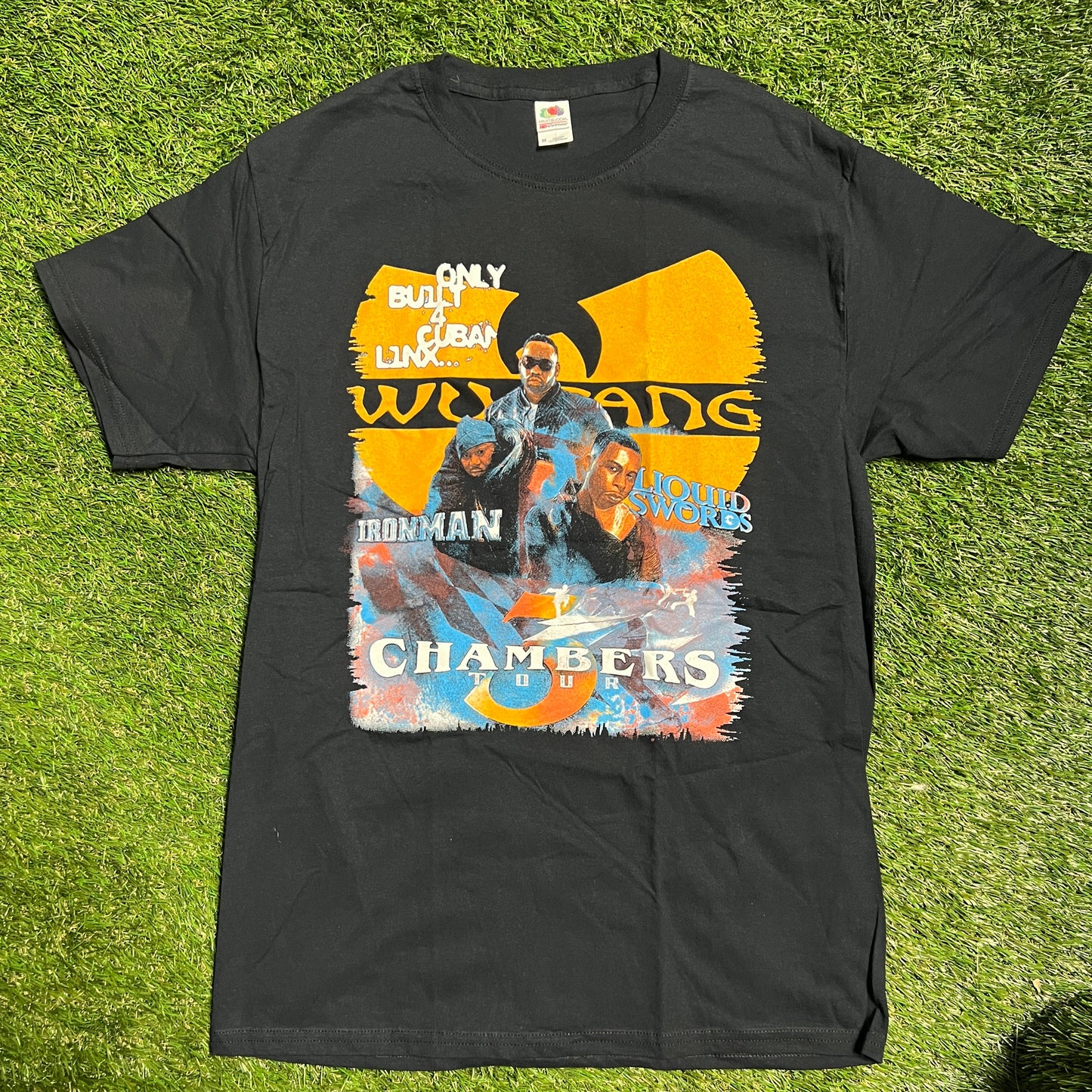 Wu tang Bootleg 3 chambers Tour Tee Black Size Medium NEW v9230