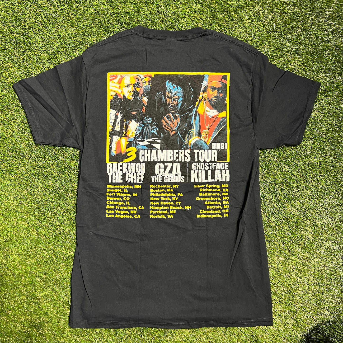 Wu tang Bootleg 3 chambers Tour Tee Black Size Medium NEW v9230