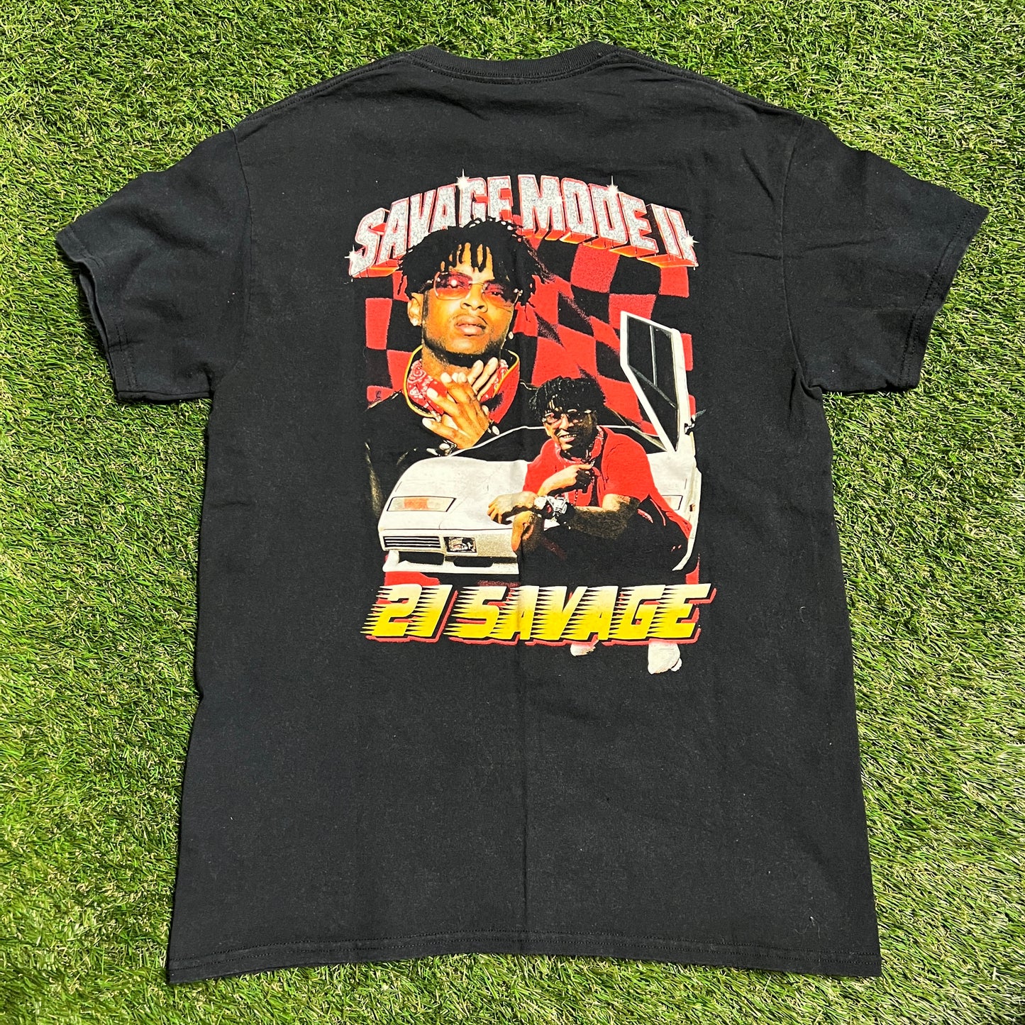 21 Savage Porsche Black Tee SIze Medium USED v12978