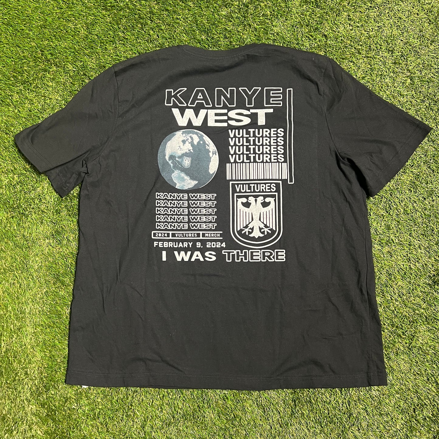 Kanye vultures bootleg i was there tee black Size Large NEW x9771