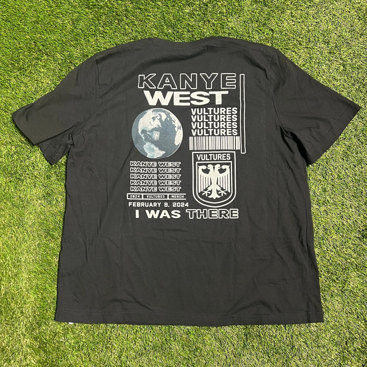 Kanye vultures bootleg i was there tee black Size Small NEW x9762