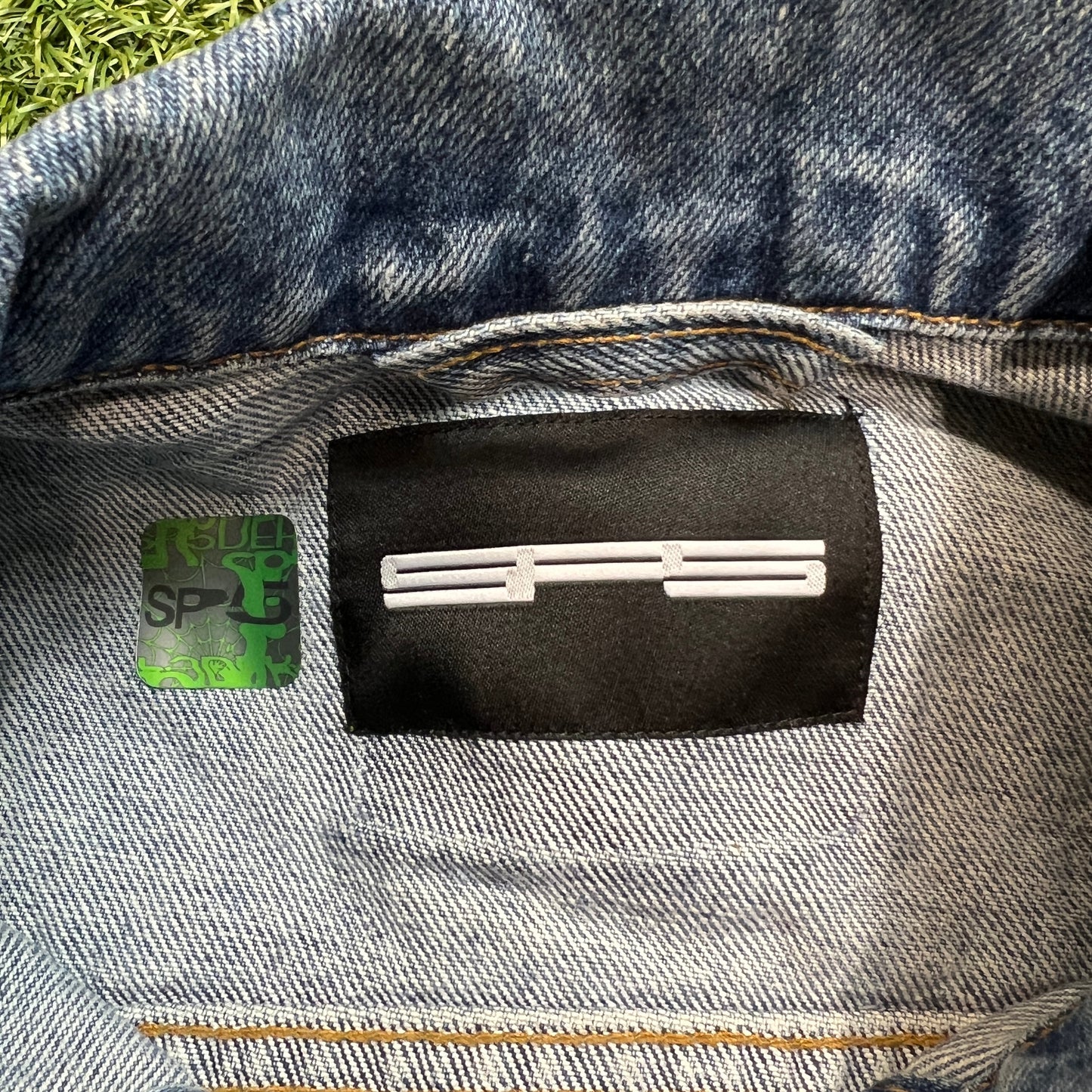 Sp5der web denim jean jacket Size XL NEW x9782