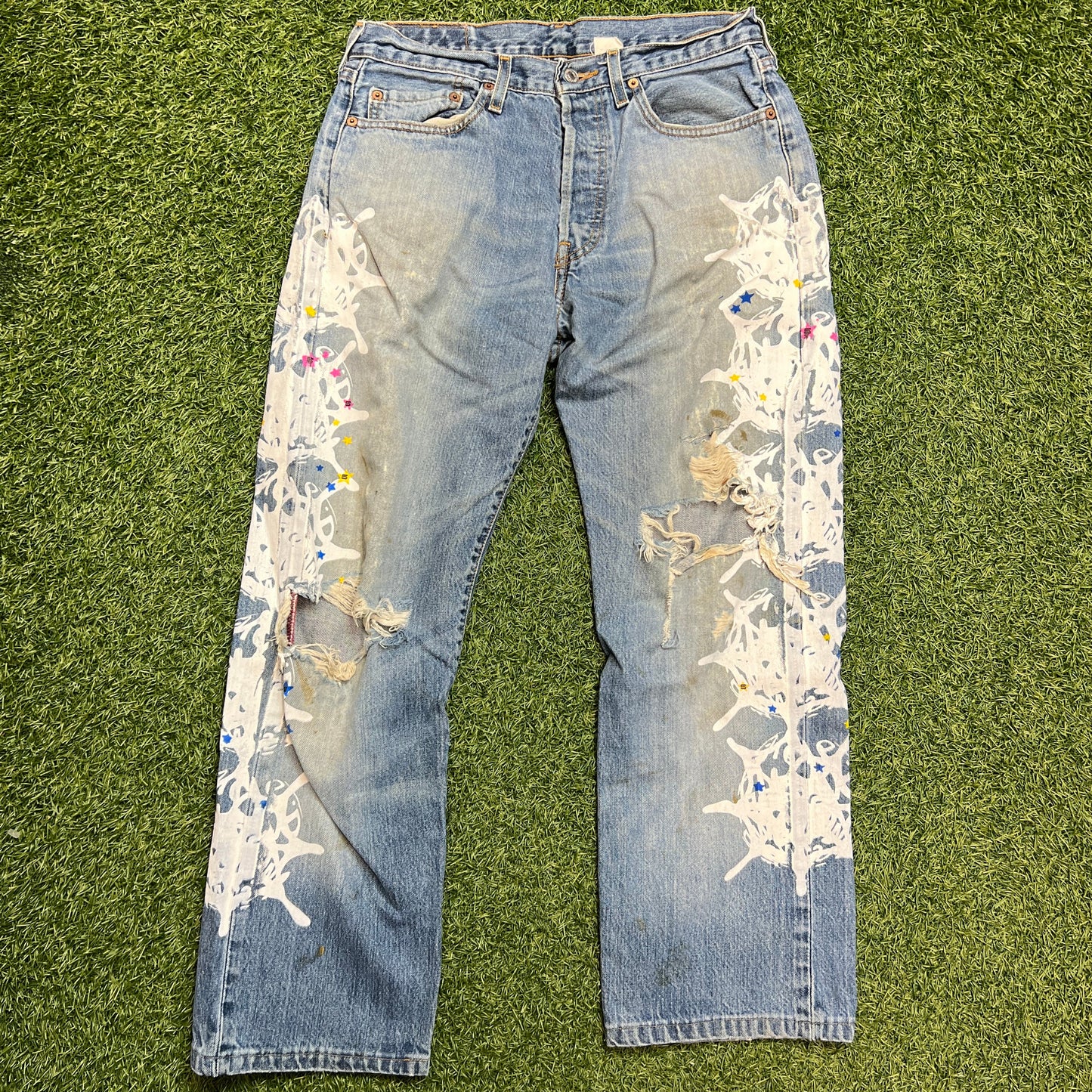 Sp5der web denim jeans Size 32 NEW x9780