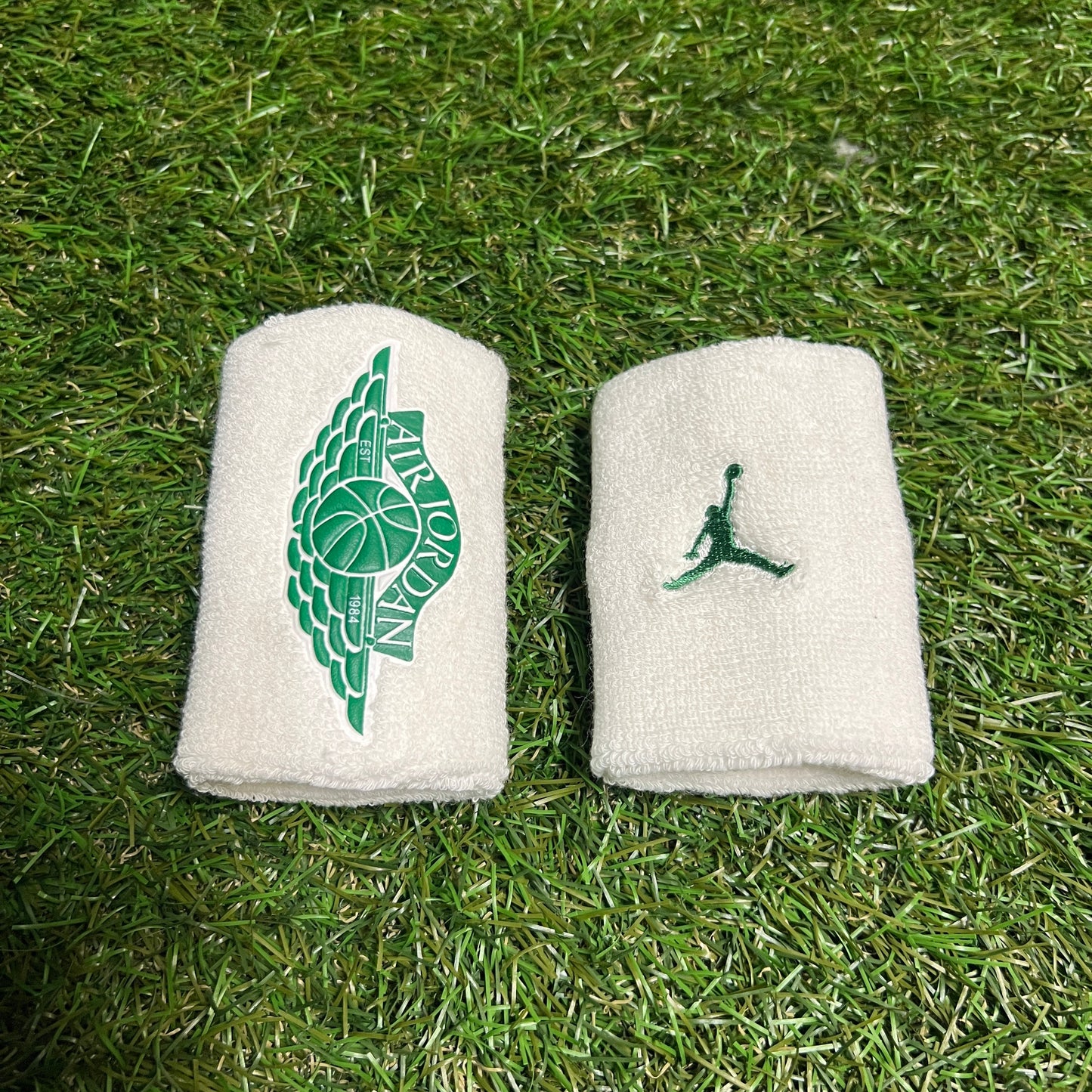 Jordan 1990s wing logo White Wristband v3412