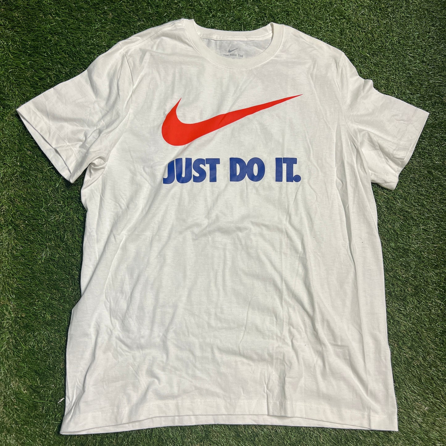 Nike Just Do It White Cotton Tee Size XL USED v13115