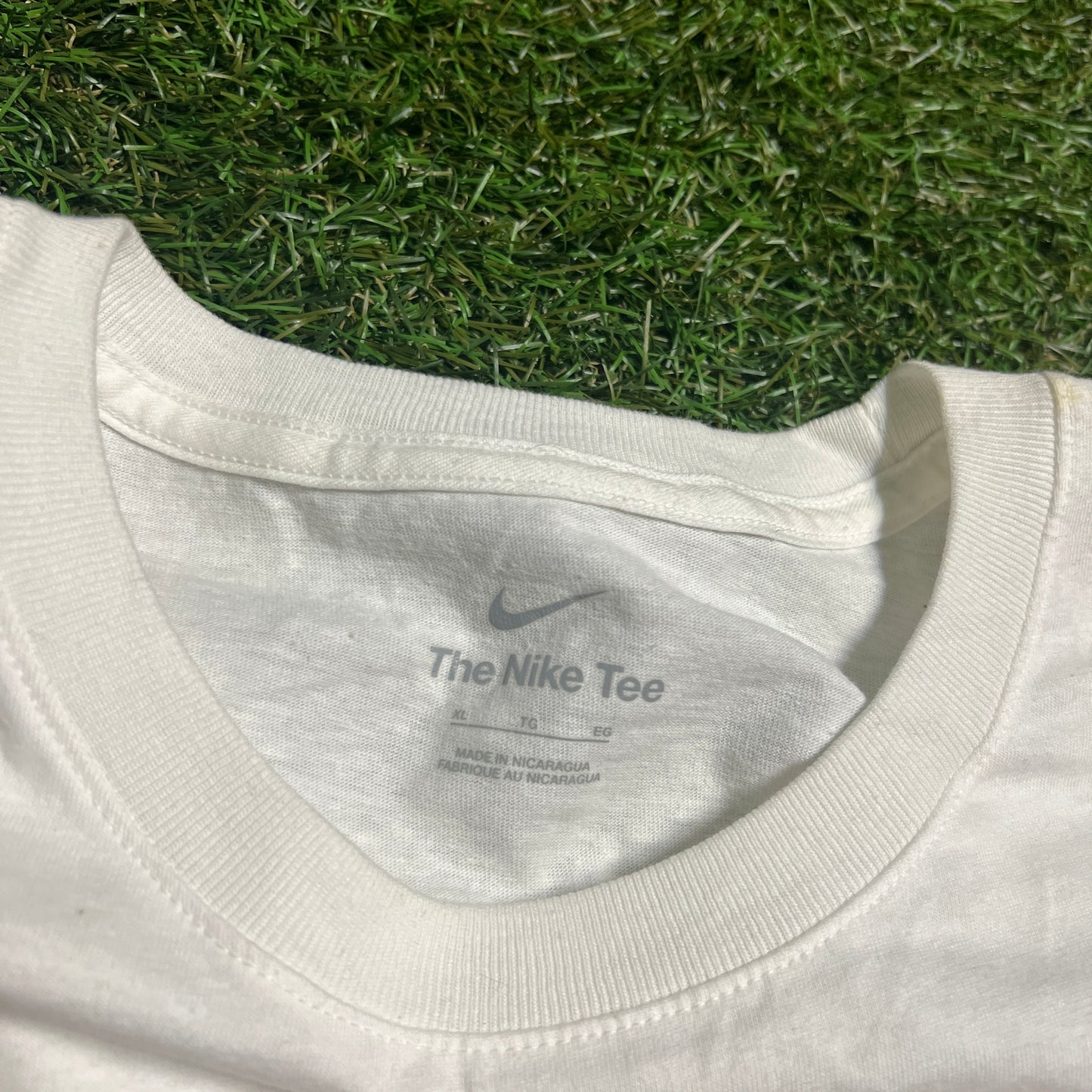 Nike Just Do It White Cotton Tee Size XL USED v13115