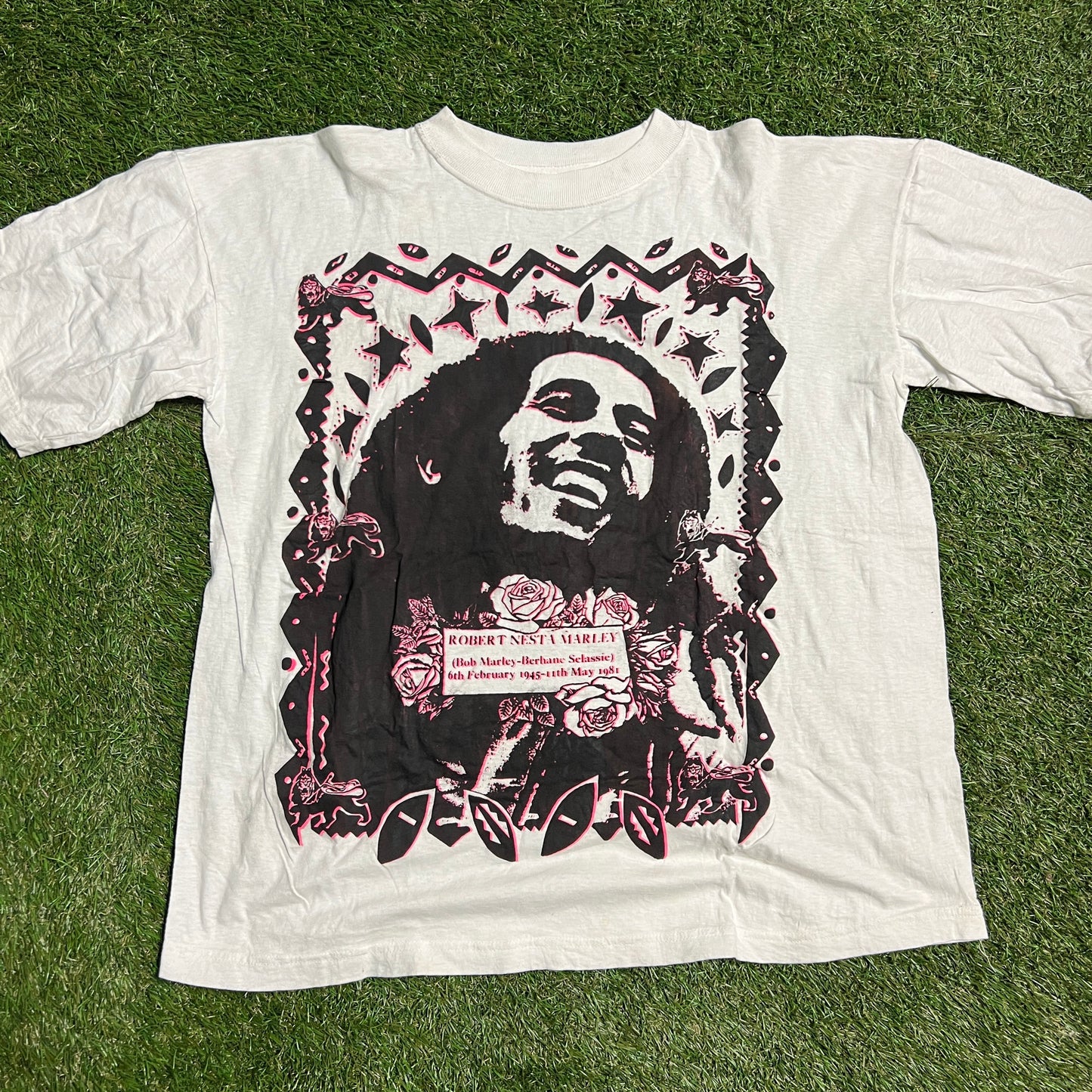 Bob marley robert nesta tee white Size XXL USED v13174