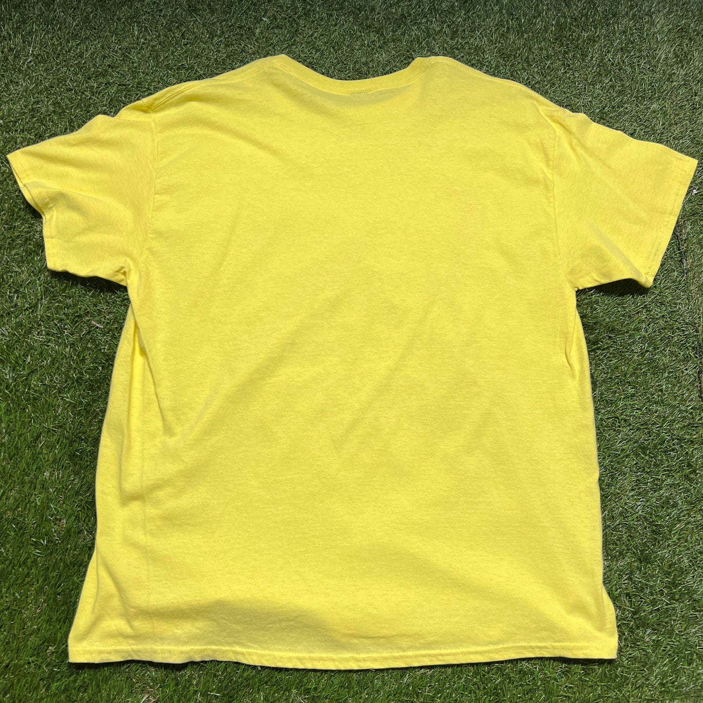 5AM English Alphabet Yellow Tee Size XL USED V7482