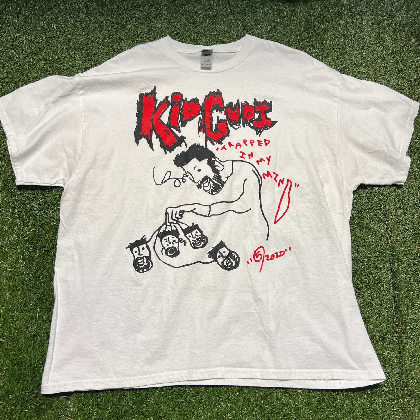 5am Kid Cudi What Happened In My Mind Tee White Size XXL Used V6697
