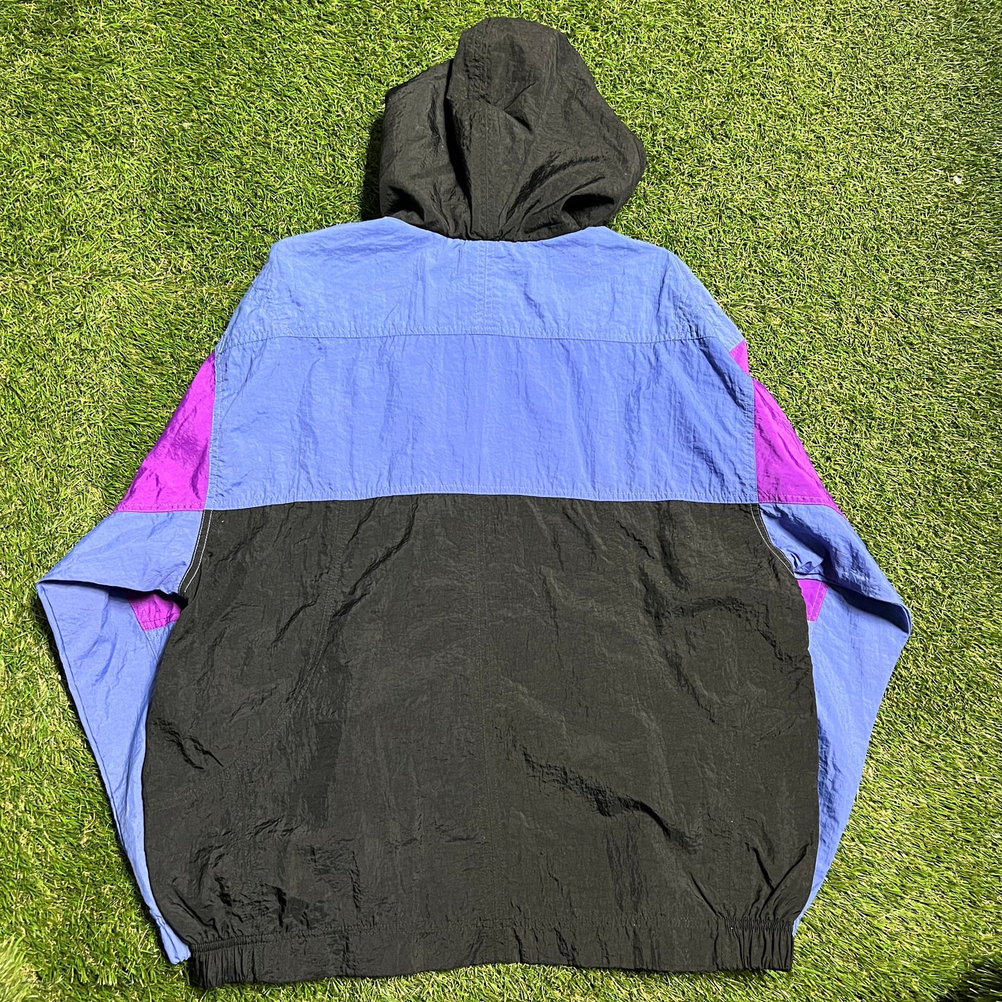 Nike 1990s Floral Print hoodie windbreaker Size Large USED v2561